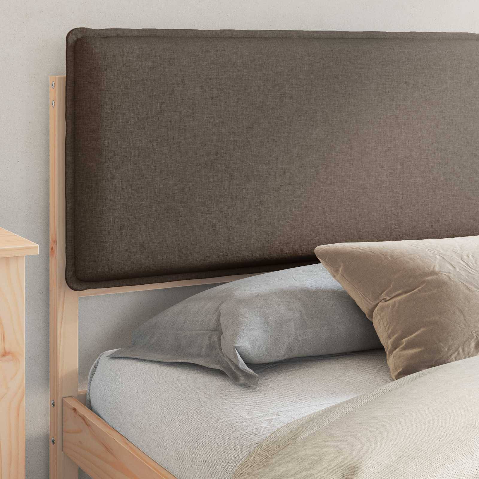 vidaXL Bettgestell mit gepolstertem Kopfteil Taupe 180 x 200 cm