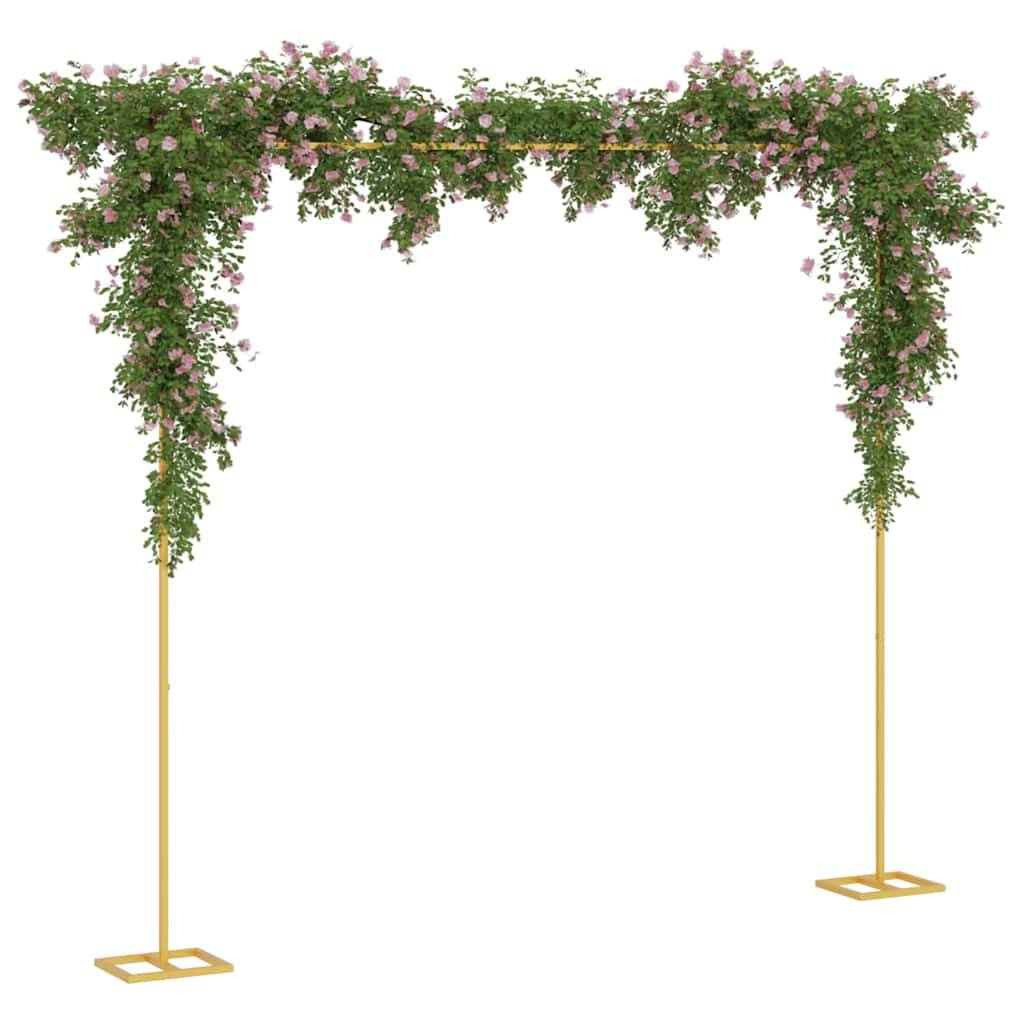 vidaXL Hochzeitsbogen Gold 338 x 35 x 300 cm Stahl