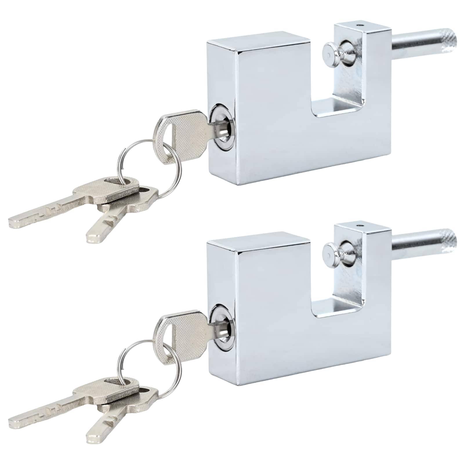 vidaXL Vorhängeschloss 2 pcs Silber Stahl