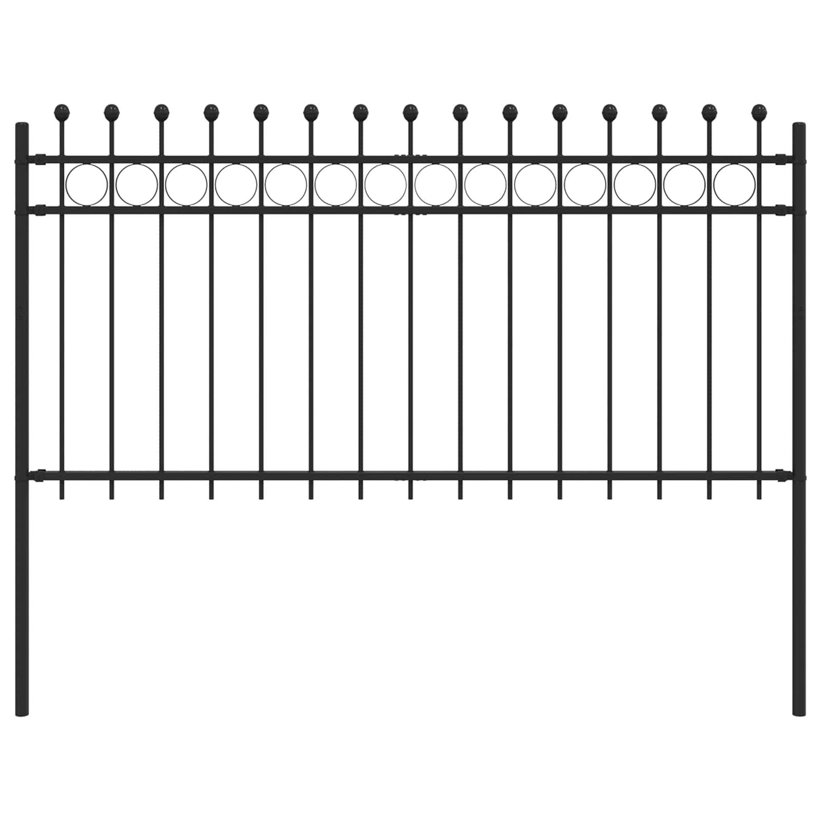 vidaXL Ringzaun Tilburg Schwarz 200 x 150 cm Pulverbeschichteter Stahl
