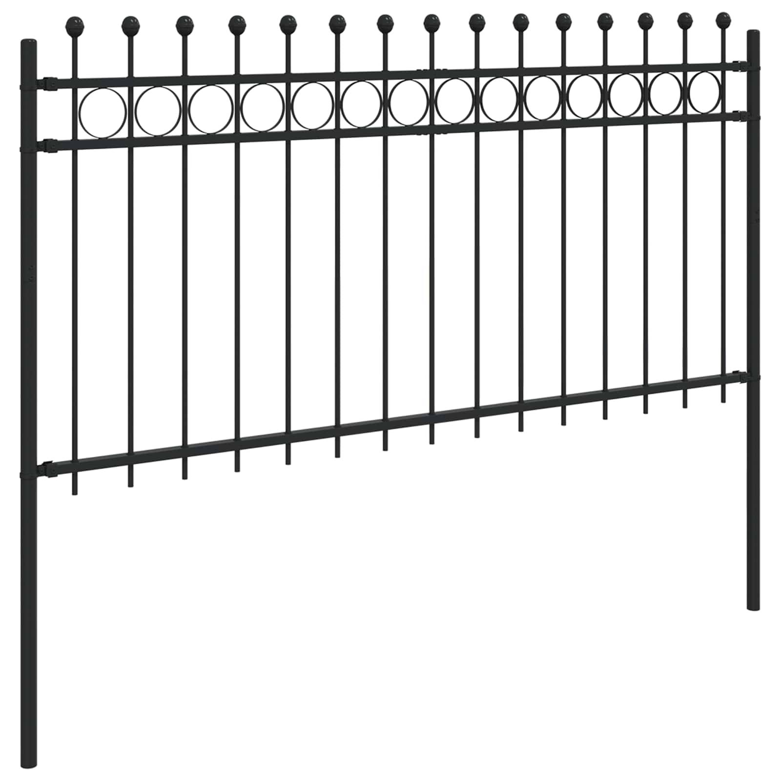 vidaXL Ringzaun Tilburg Schwarz 200 x 150 cm Pulverbeschichteter Stahl