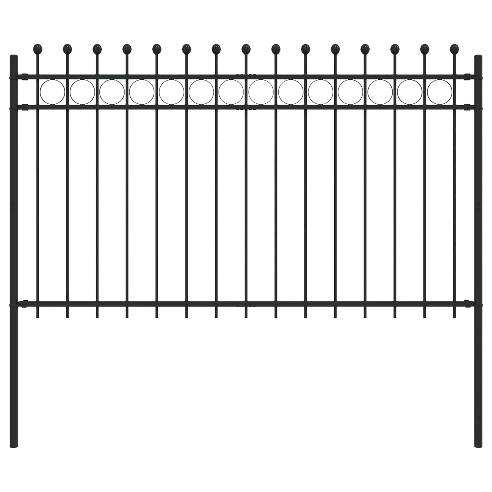 vidaXL Ringzaun Tilburg Schwarz
