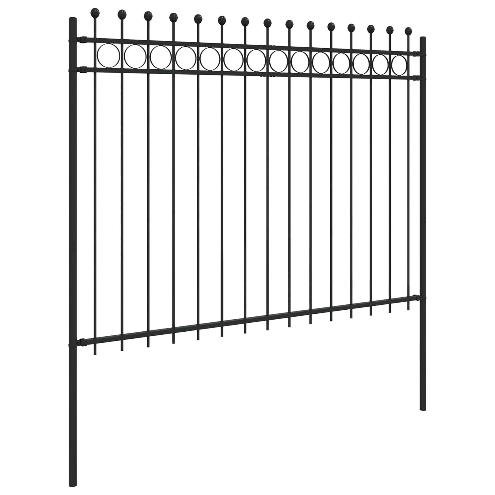 vidaXL Ringzaun Tilburg Schwarz 200 x 200 cm Pulverbeschichteter Stahl