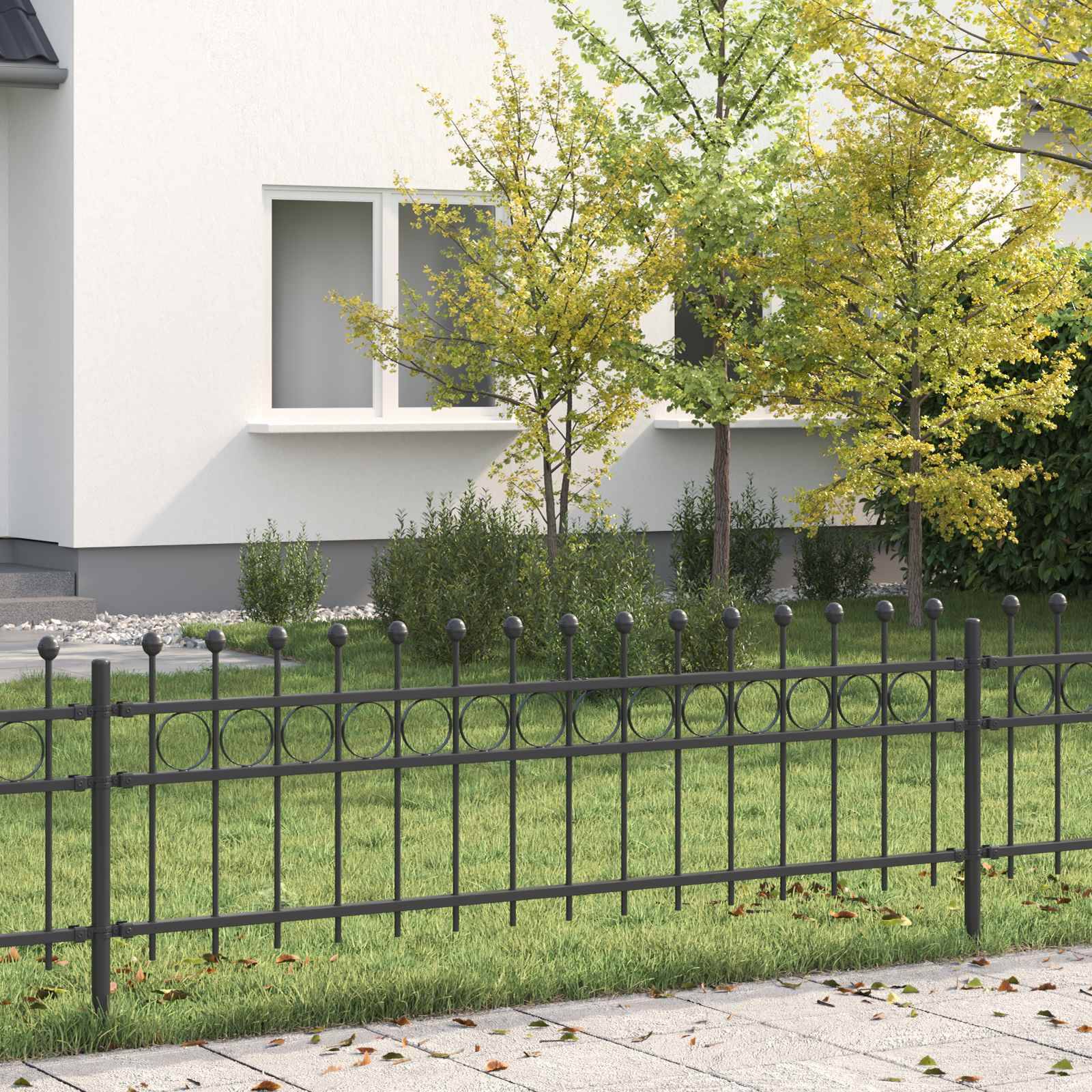 vidaXL Ringzaun Tilburg Schwarz
