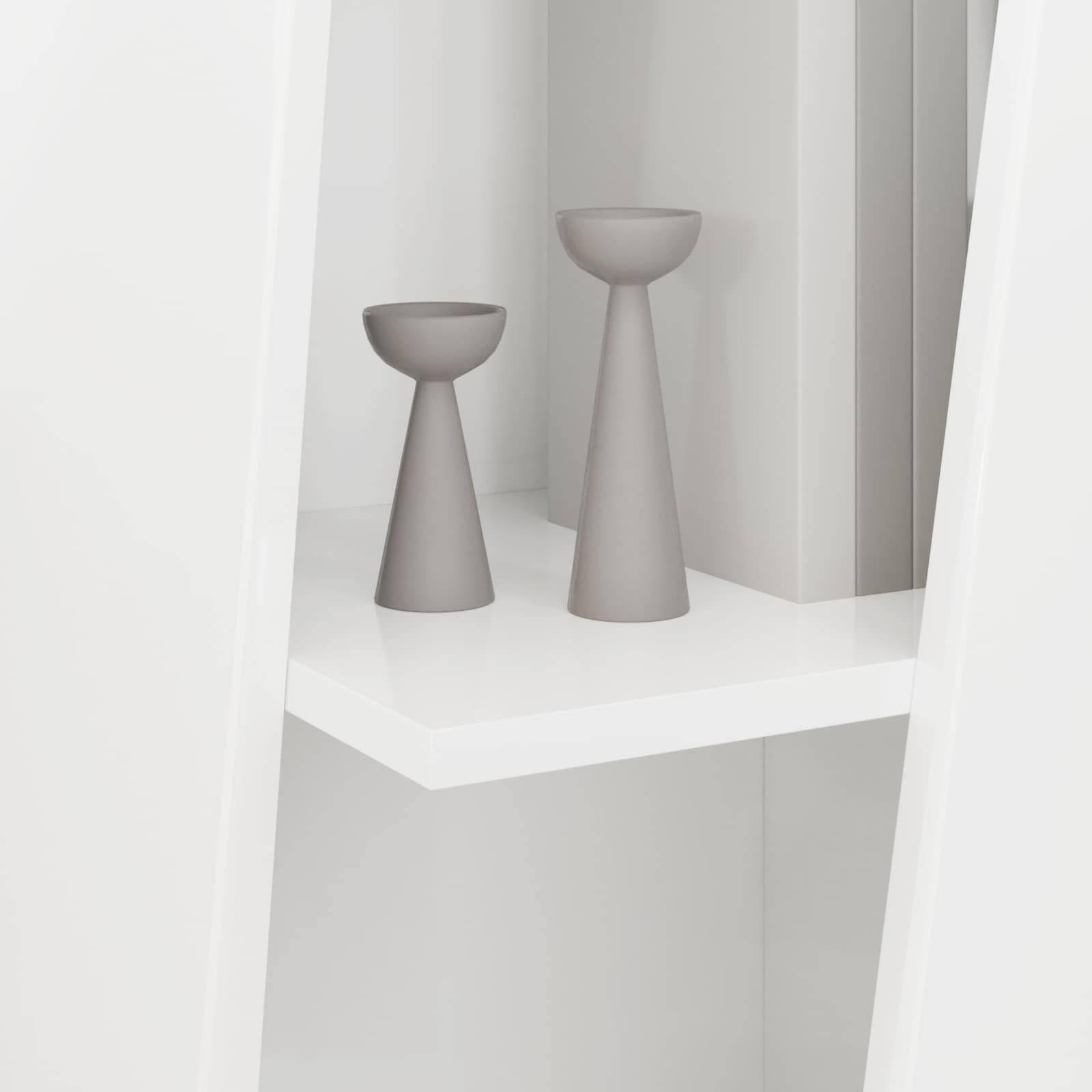 vidaXL Seitenregal Hochglanz Weiß 33 x 32 x 100,5 cm Holzwerkstoff