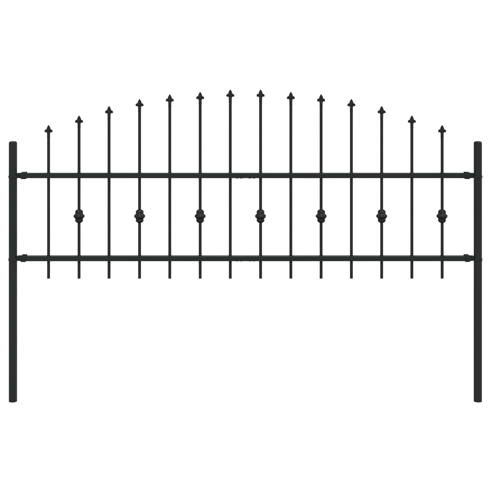 vidaXL Spießzaun Asten Schwarz