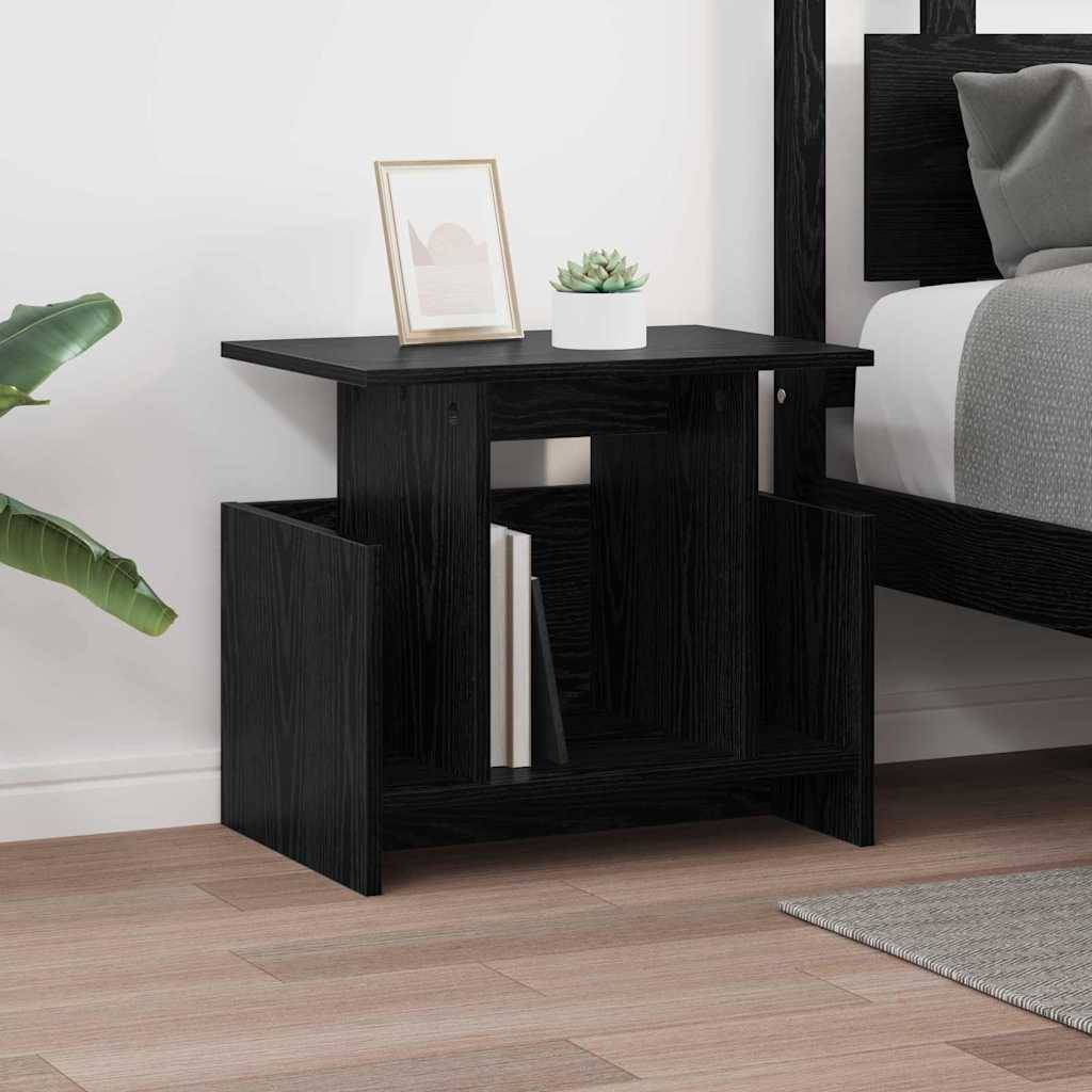 vidaXL TV-Ständer Schwarz Eichen-Optik 50 x 35 x 45 cm Holzwerkstoff