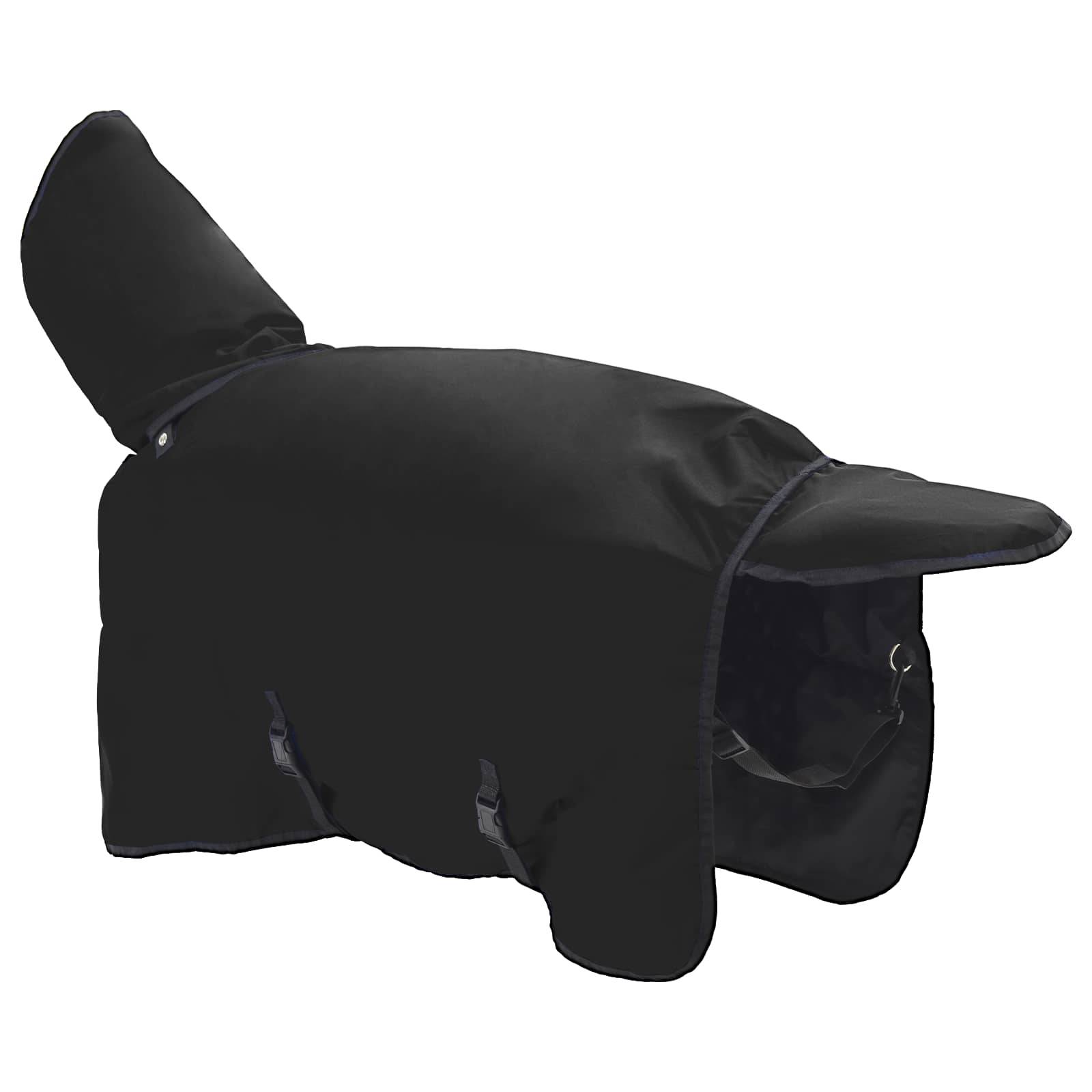vidaXL Pferdedecke Dunkelgrün und Schwarz 155 cm Polyester