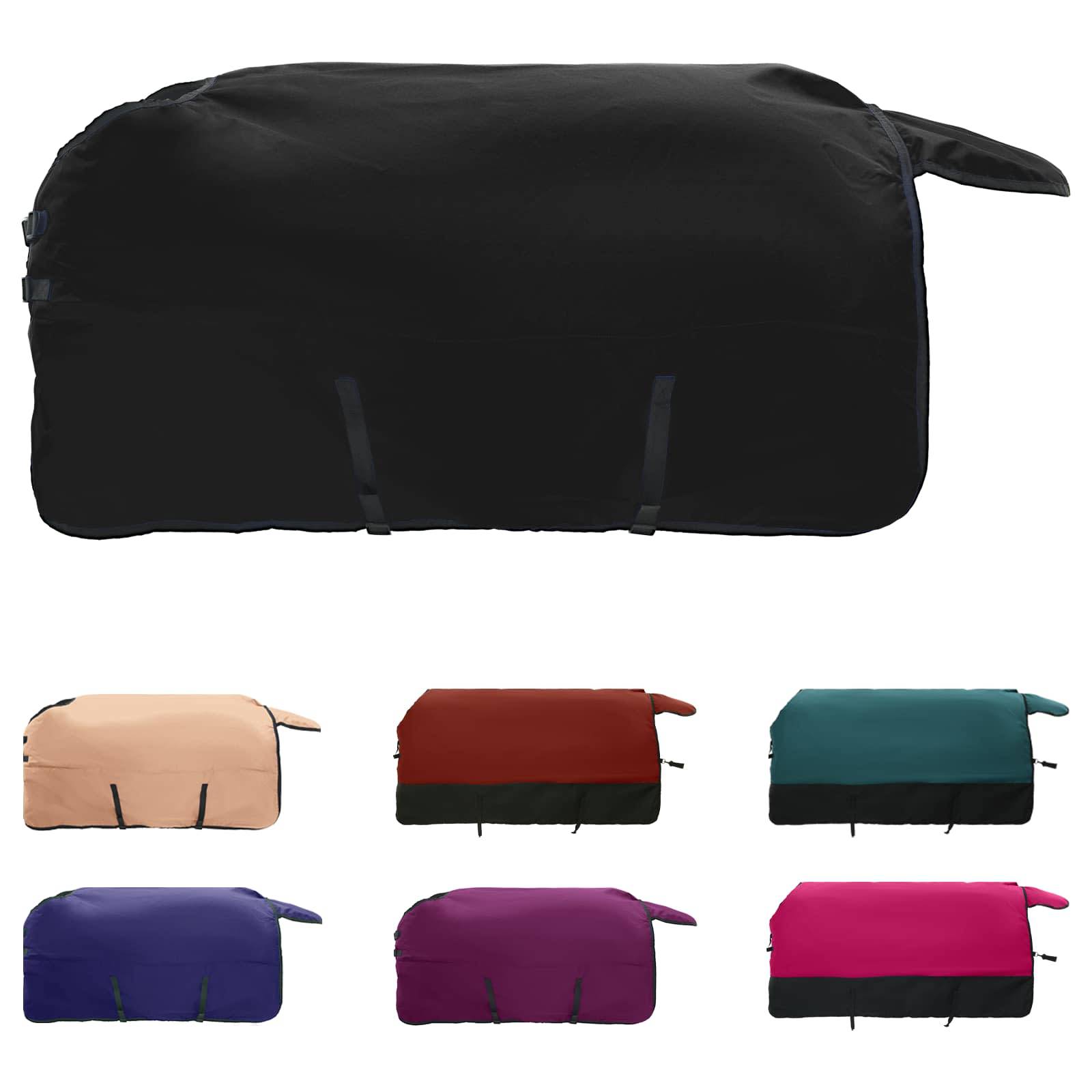 vidaXL Pferdedecke Dunkelgrün und Schwarz 125 cm Polyester