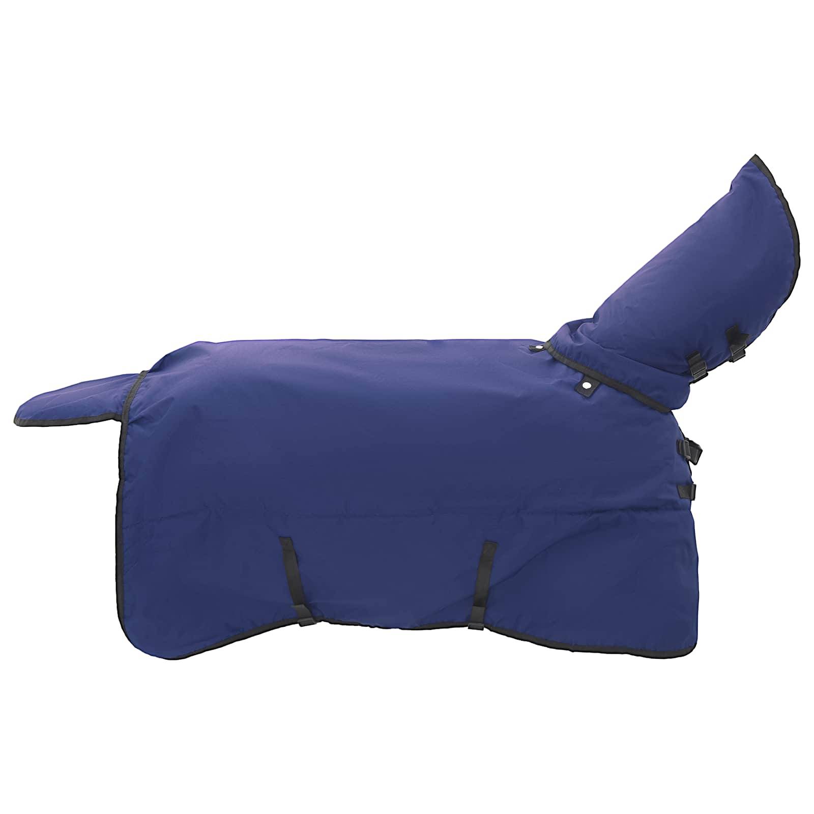 vidaXL Pferdedecke Dunkelgrün und Schwarz 85 cm Polyester