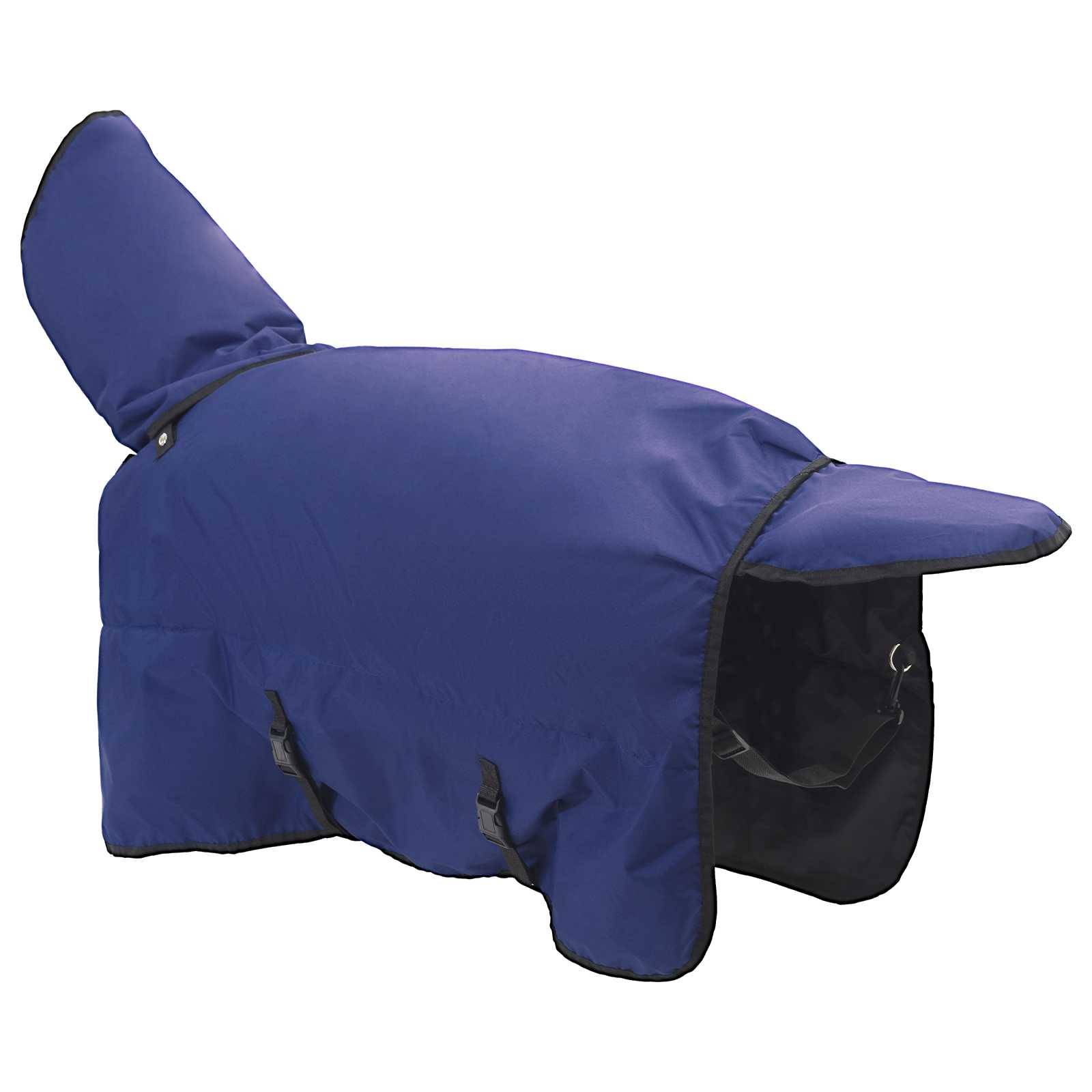 vidaXL Pferdedecke Dunkelgrün und Schwarz 85 cm Polyester