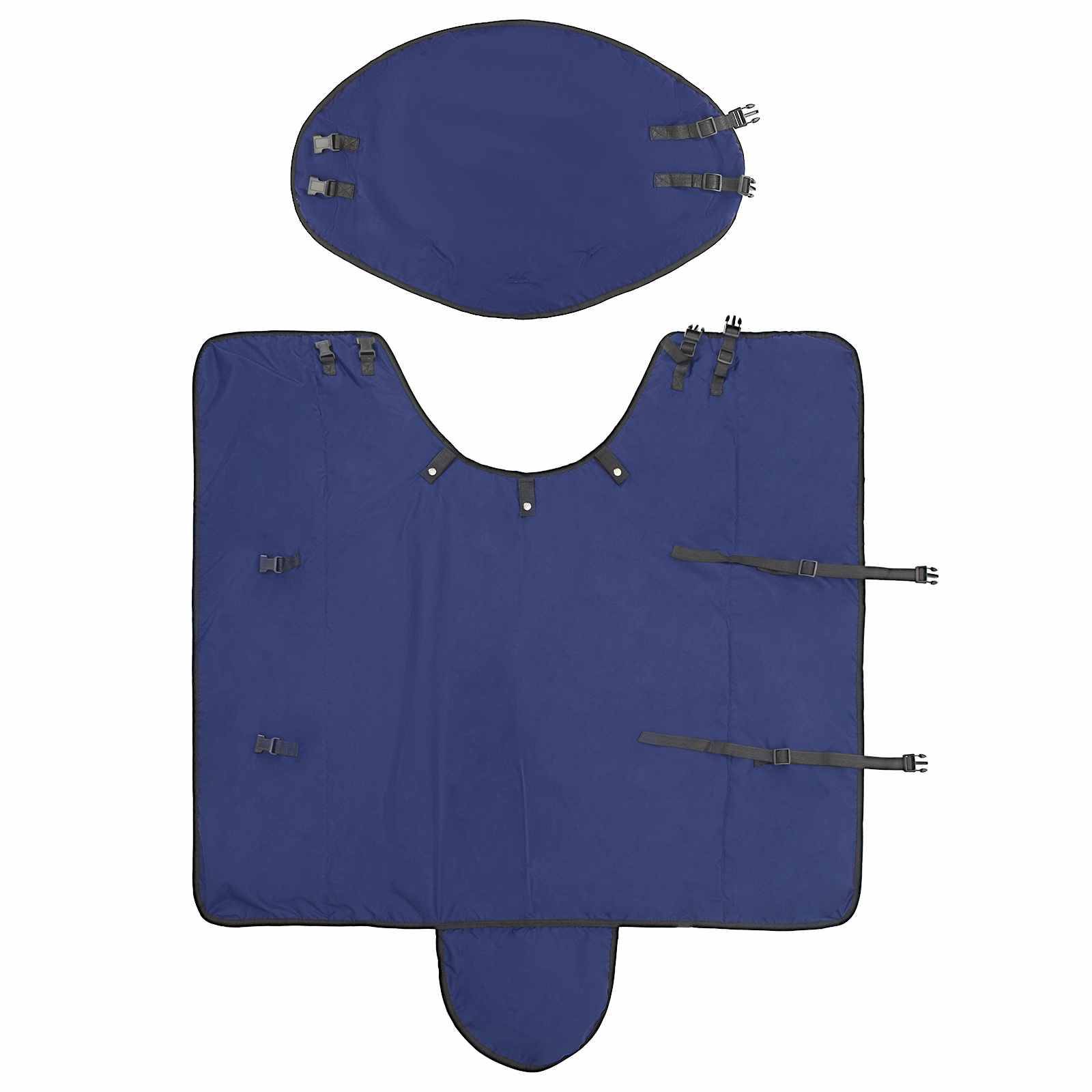 vidaXL Pferdedecke Dunkelgrün und Schwarz 85 cm Polyester