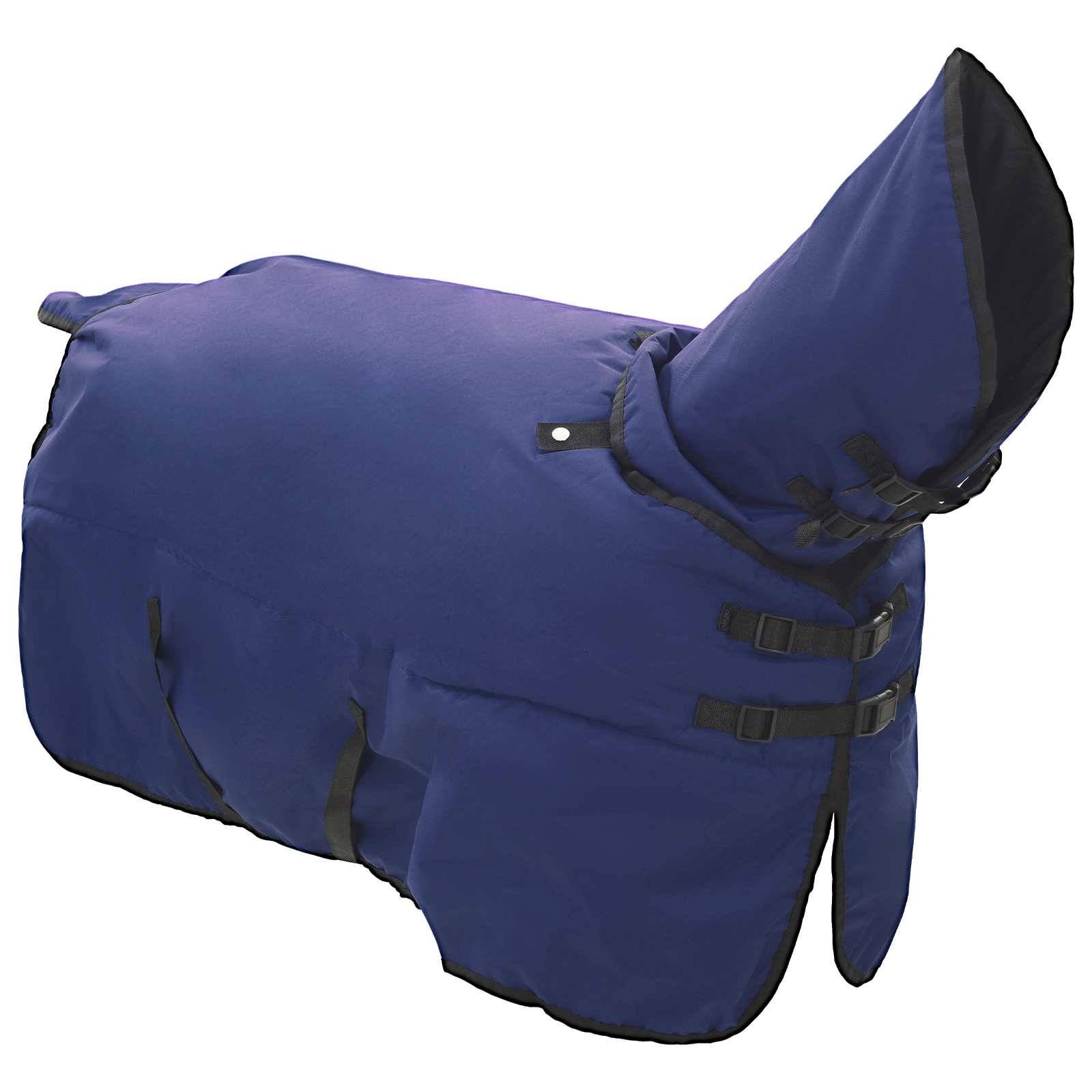 vidaXL Pferdedecke Dunkelgrün und Schwarz 85 cm Polyester