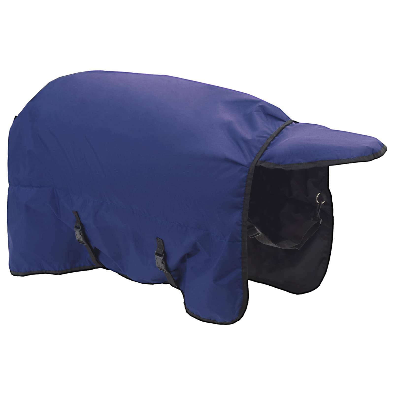 vidaXL Pferdedecke Dunkelgrün und Schwarz 75 cm Polyester