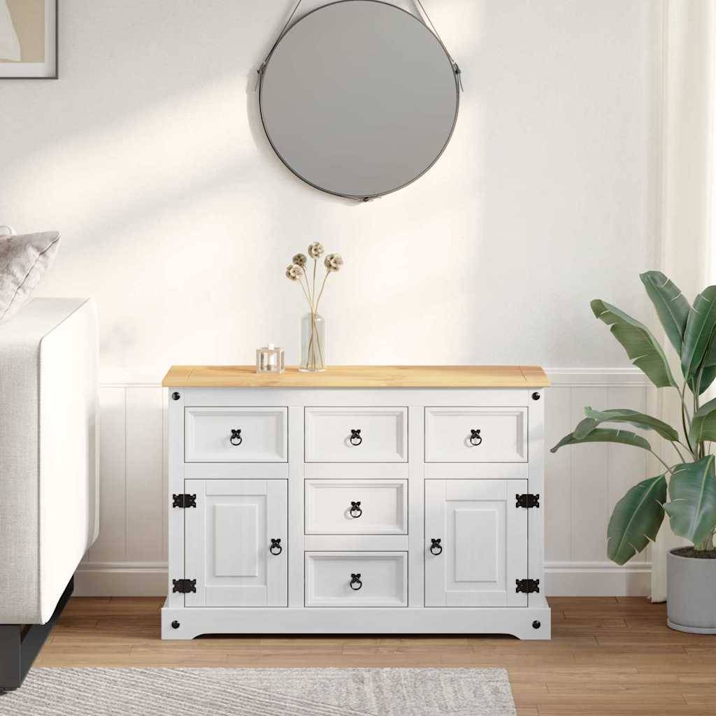 vidaXL Aufbewahrungs-Truhen mit Speicher Corona Weiß 112 x 40 x 75 cm
