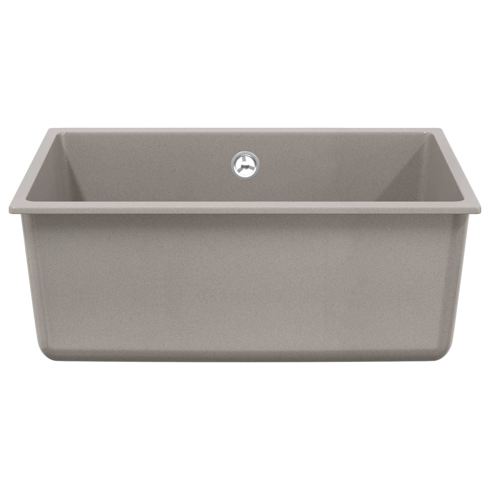 vidaXL Waschbecken Grau 530 x 460 mm 80% Quarz und 20% Harz