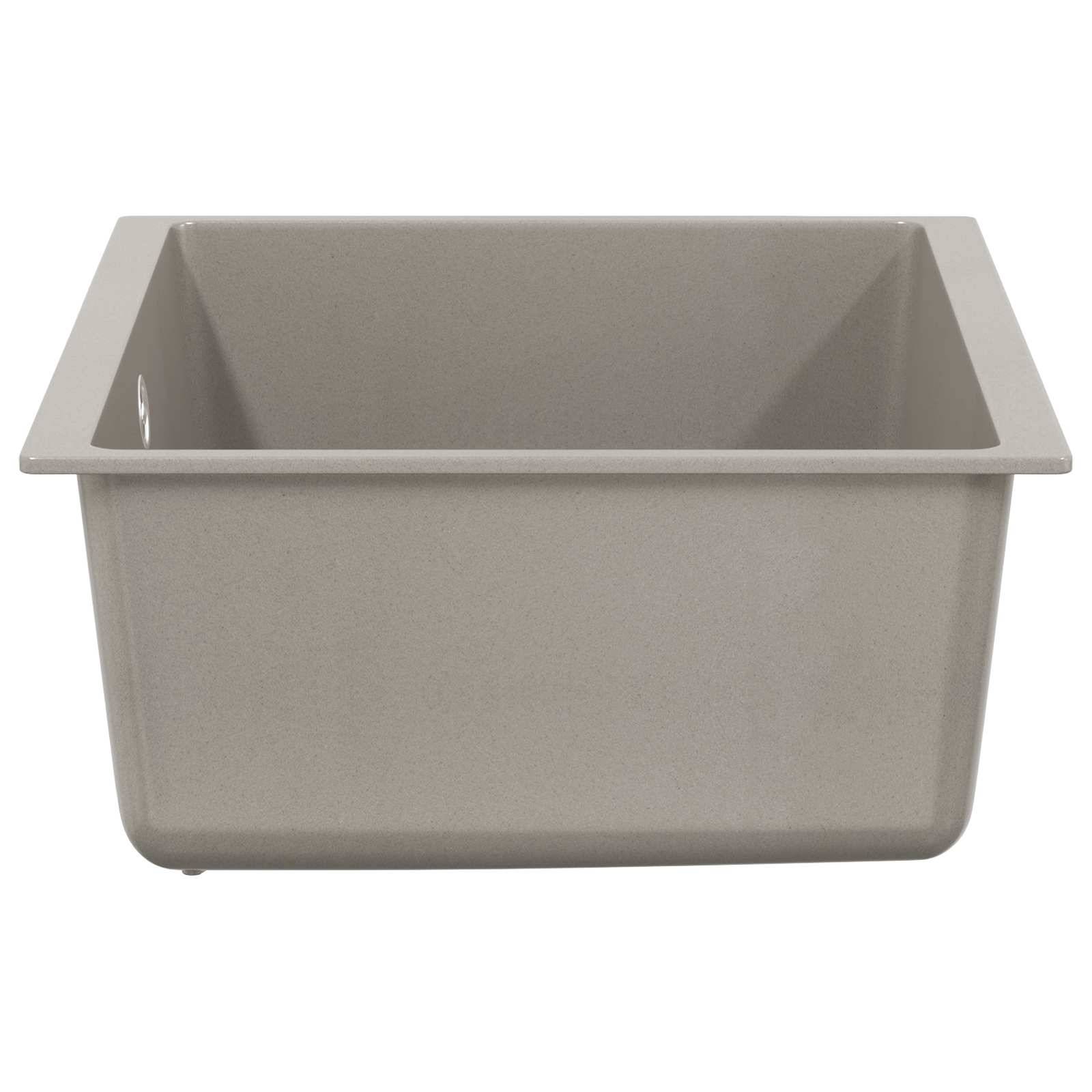 vidaXL Waschbecken Grau 530 x 460 mm 80% Quarz und 20% Harz