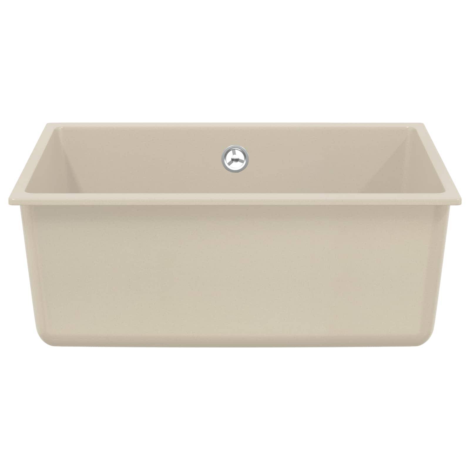 vidaXL Waschbecken Beige 530 x 460 mm 80% Quarz und 20% Harz