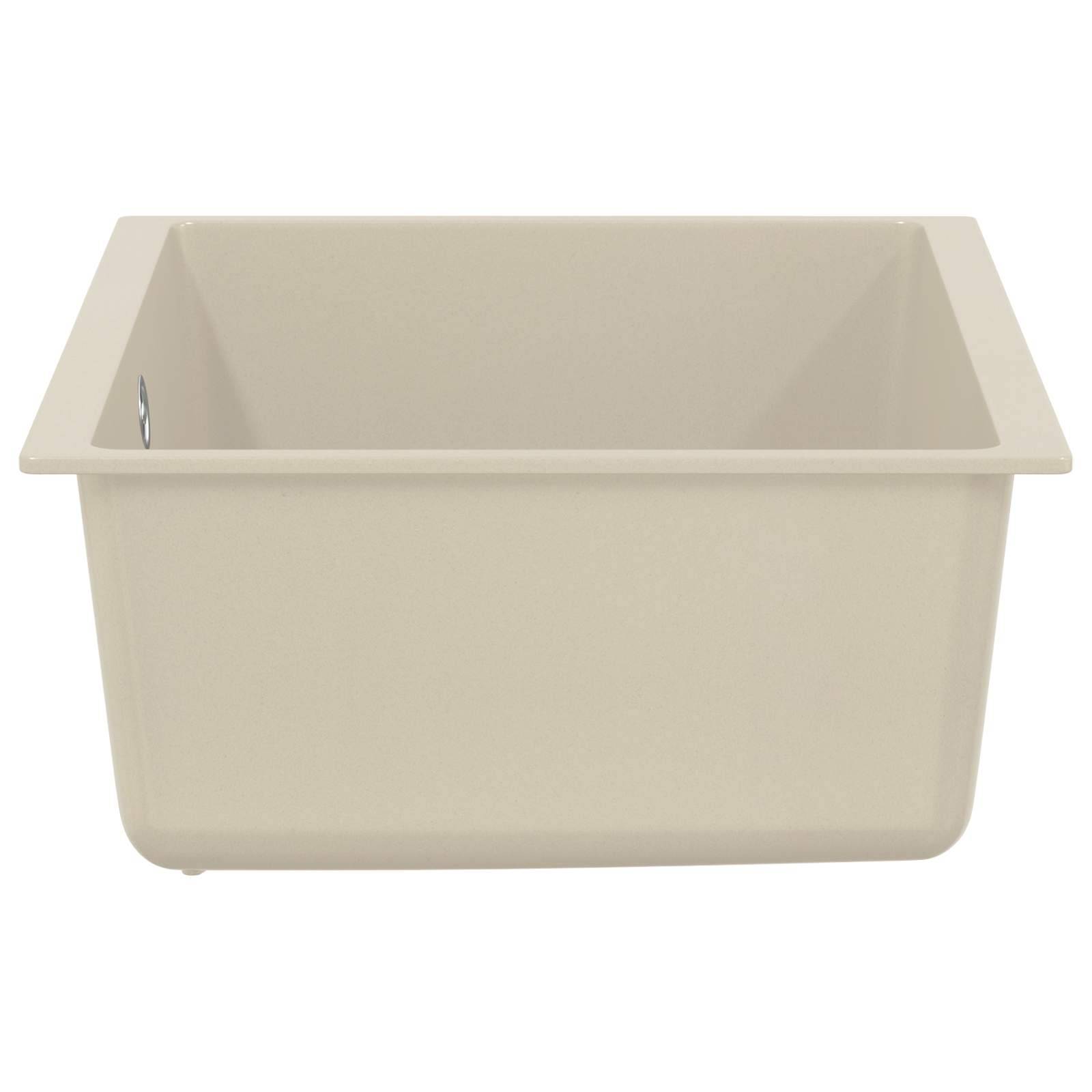 vidaXL Waschbecken Beige 530 x 460 mm 80% Quarz und 20% Harz