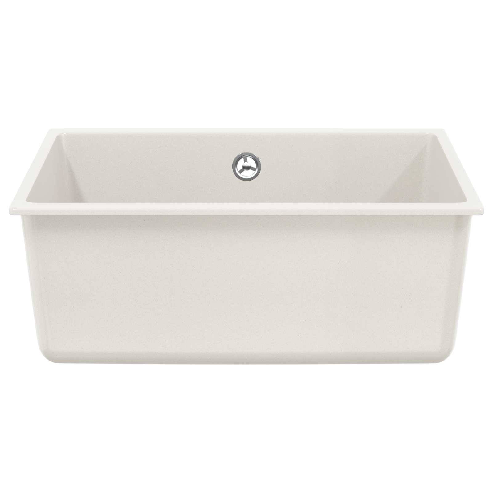 vidaXL Waschbecken Weiß 530 x 460 mm 80% Quarz und 20% Harz