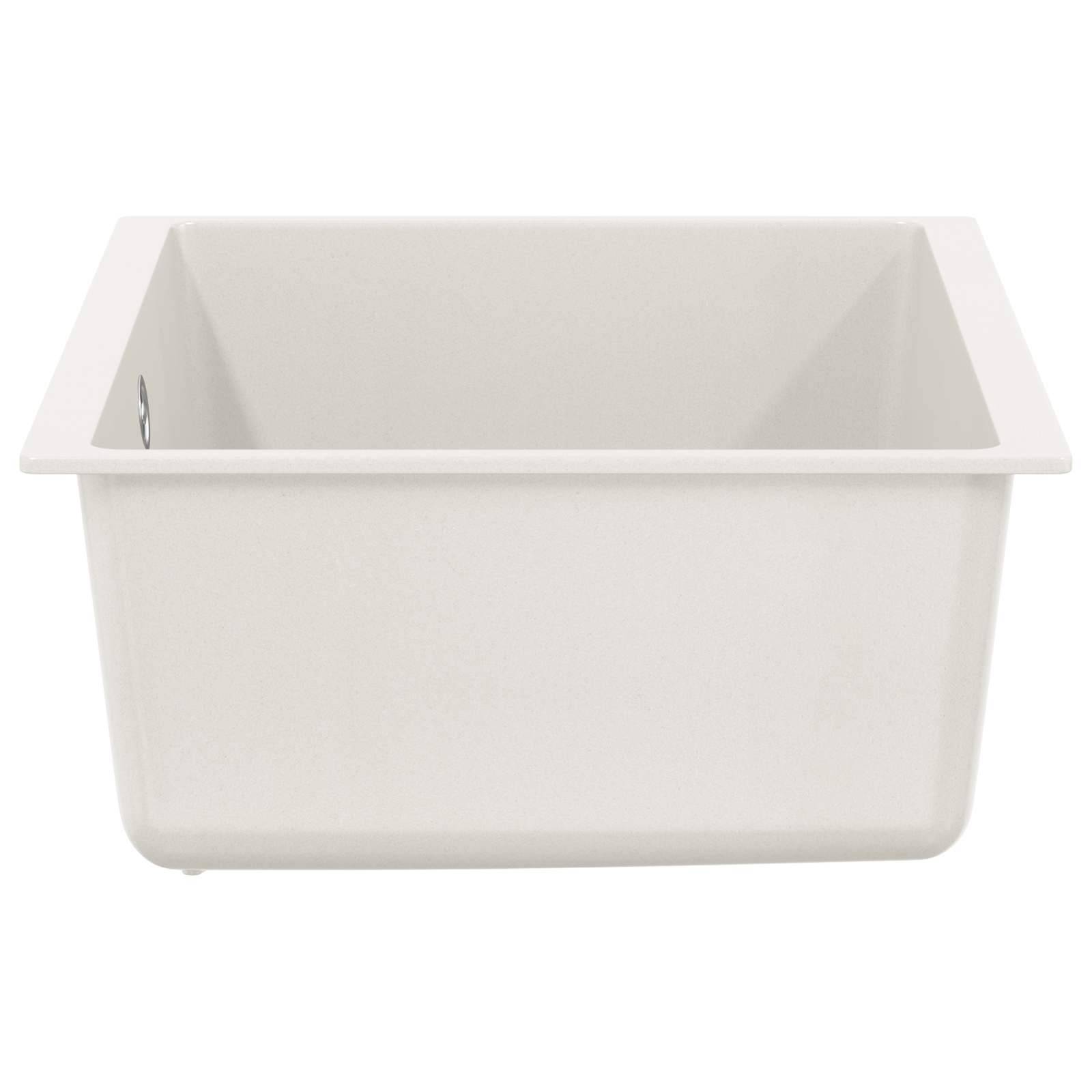 vidaXL Waschbecken Weiß 530 x 460 mm 80% Quarz und 20% Harz