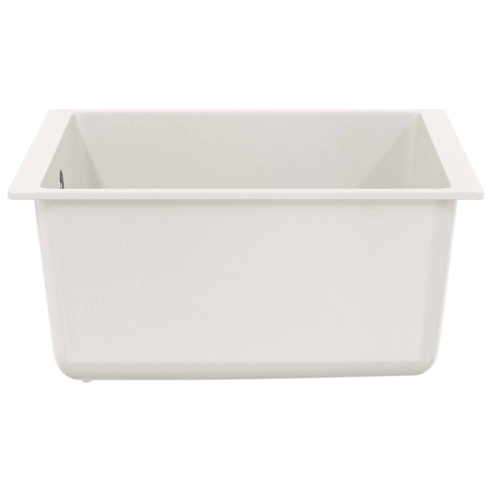 vidaXL Waschbecken Weiß 430 x 460 mm 80% Quarz und 20% Harz