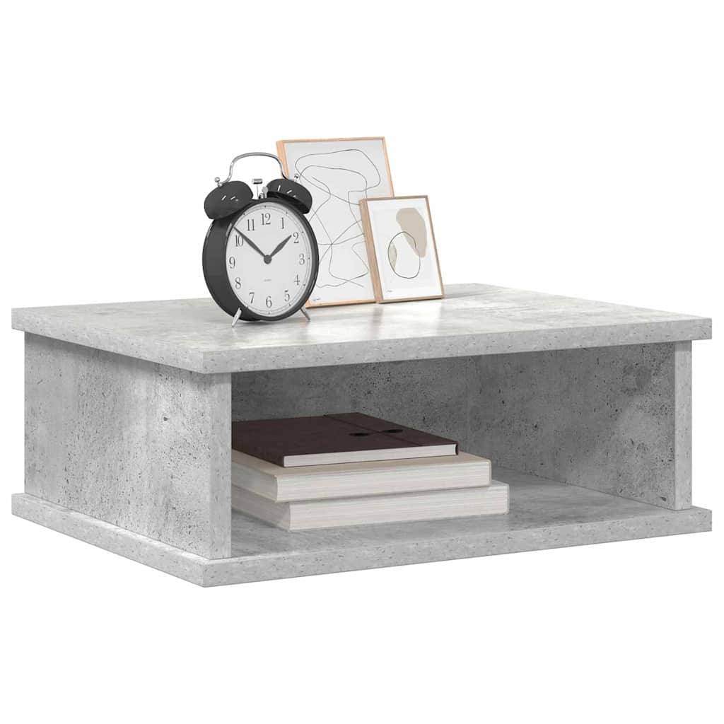 vidaXL Nachttisch 2 pcs Beton Grau 40 x 31 x 15 cm Holzwerkstoff