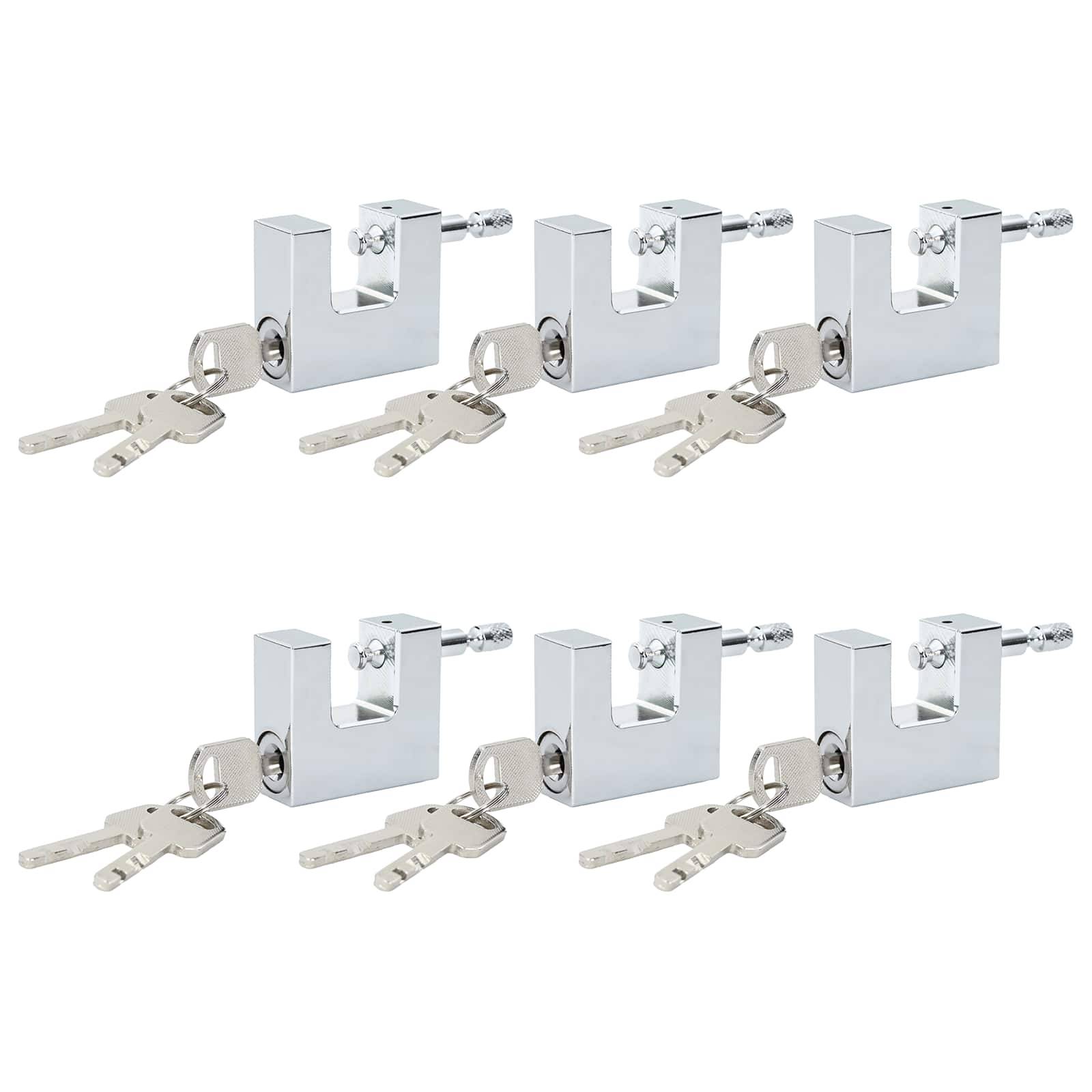 vidaXL Vorhängeschloss 6 pcs Silber Stahl