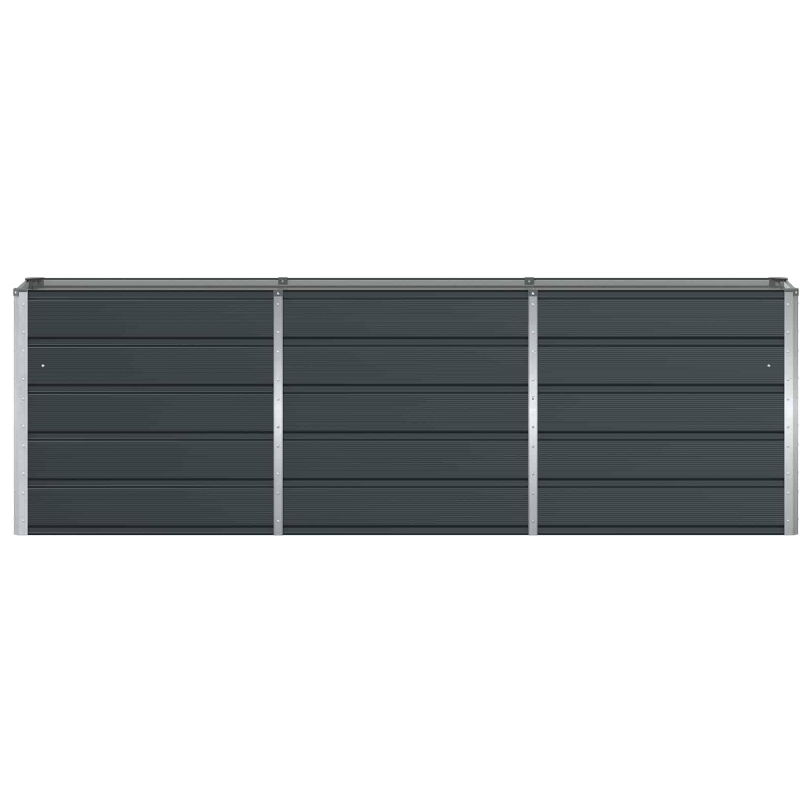 Ein grauer, rechteckiger Metallpaneel mit vertikalen Unterteilungen in drei Abschnitte, häufig als Garagentor oder ähnliche Struktur verwendet.