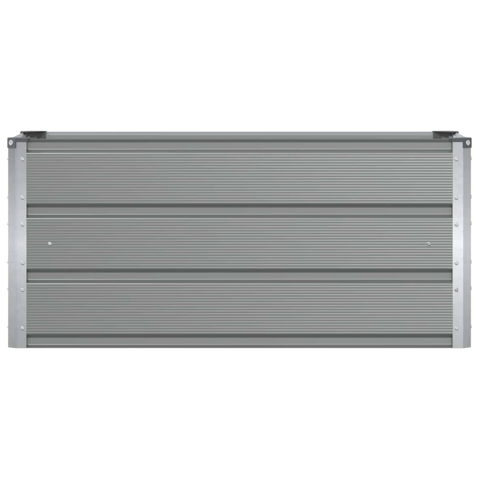 vidaXL Pflanzkübel Hellgrau 100 x 40 x 45 cm Stahl