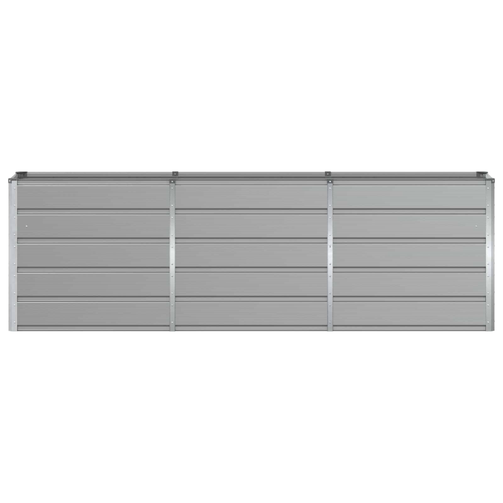 vidaXL Pflanzkübel Hellgrau 160 x 40 x 75 cm Stahl