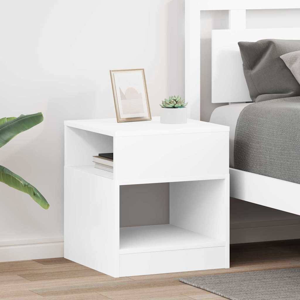 vidaXL Beistelltisch 2 pcs Weiß 40,5 x 40 x 45 cm Holzwerkstoff