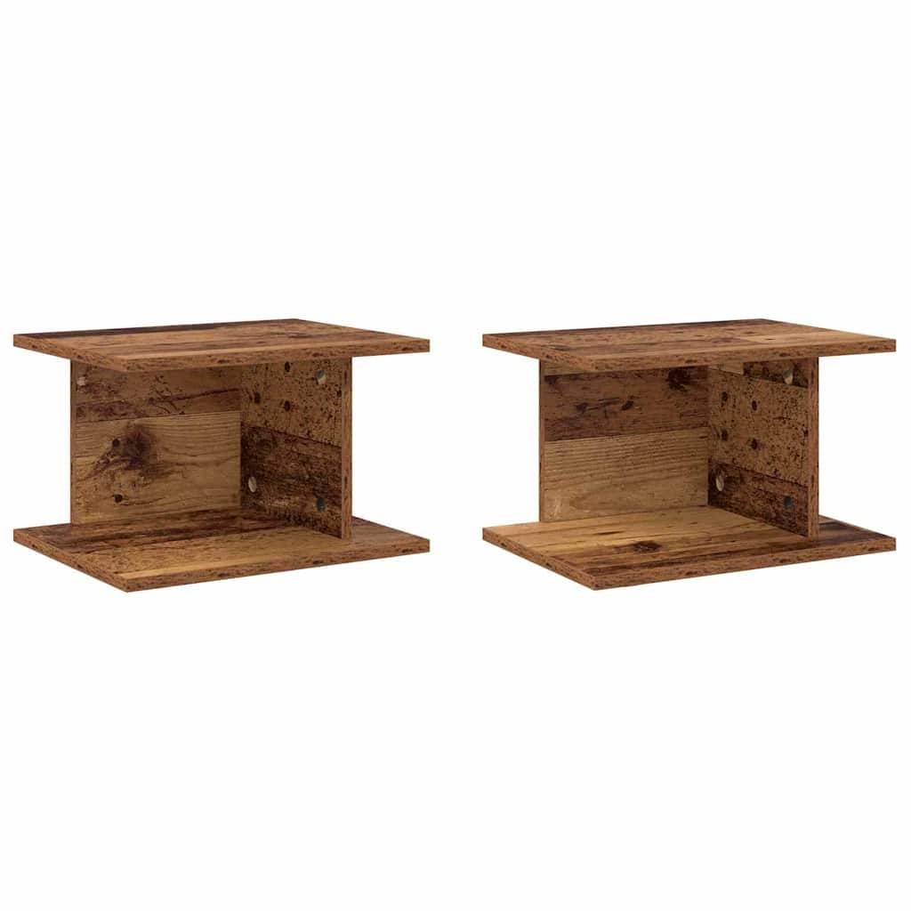 vidaXL Nachttisch 2 pcs Altholz 40 x 30 x 25 cm Holzwerkstoff