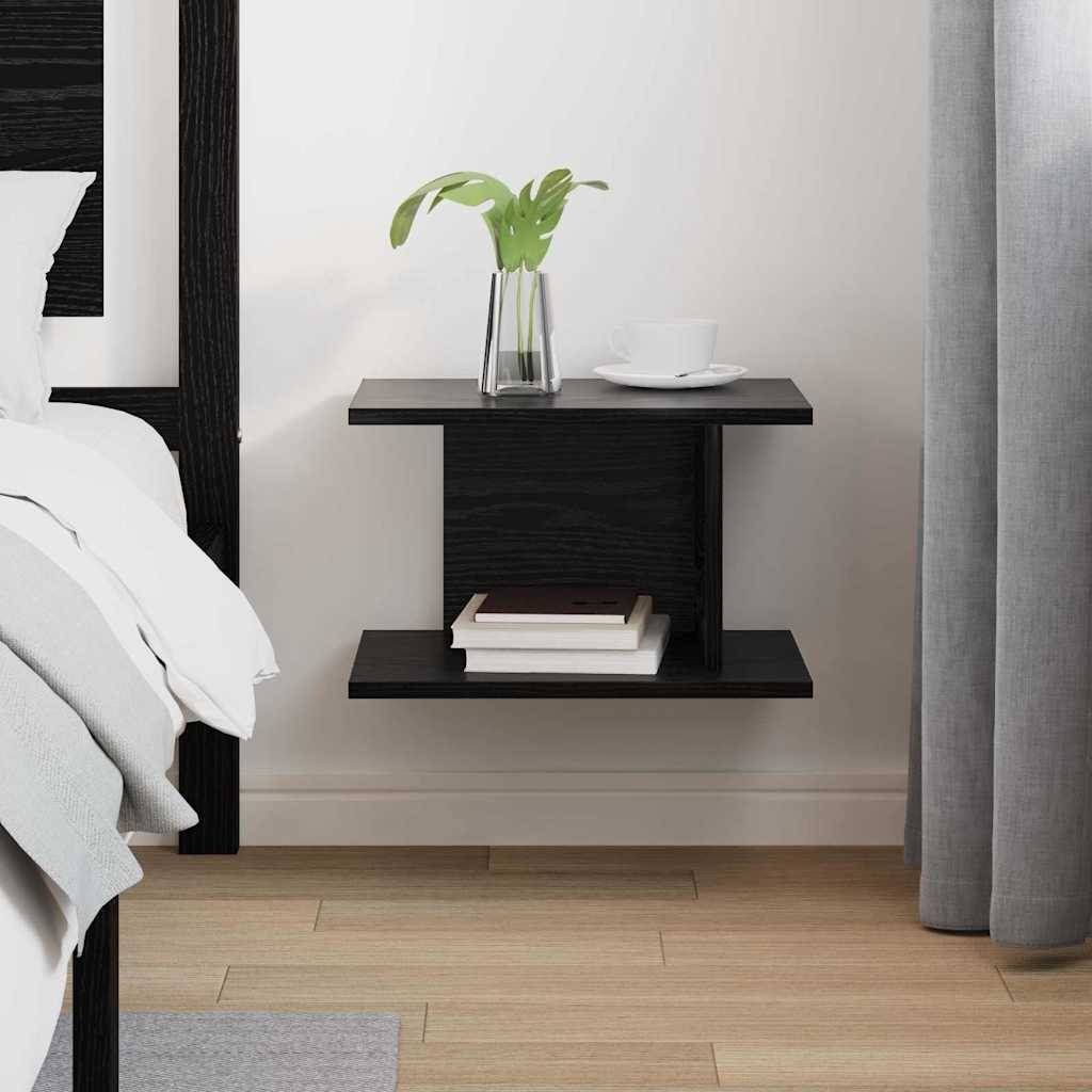 vidaXL Nachttisch Schwarz Eichen-Optik 40 x 30 x 25 cm Holzwerkstoff