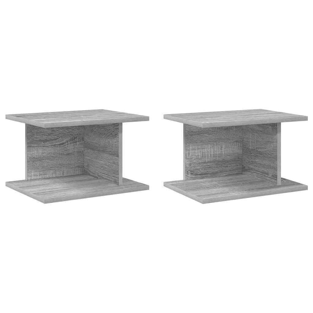 vidaXL Nachttisch 2 pcs Graues Sonoma 40 x 30 x 25 cm Holzwerkstoff