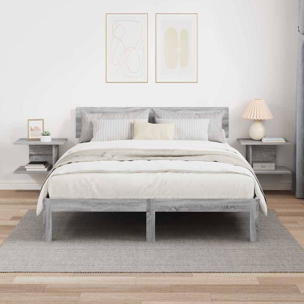 vidaXL Nachttisch 2 pcs Graues Sonoma 40 x 30 x 25 cm Holzwerkstoff