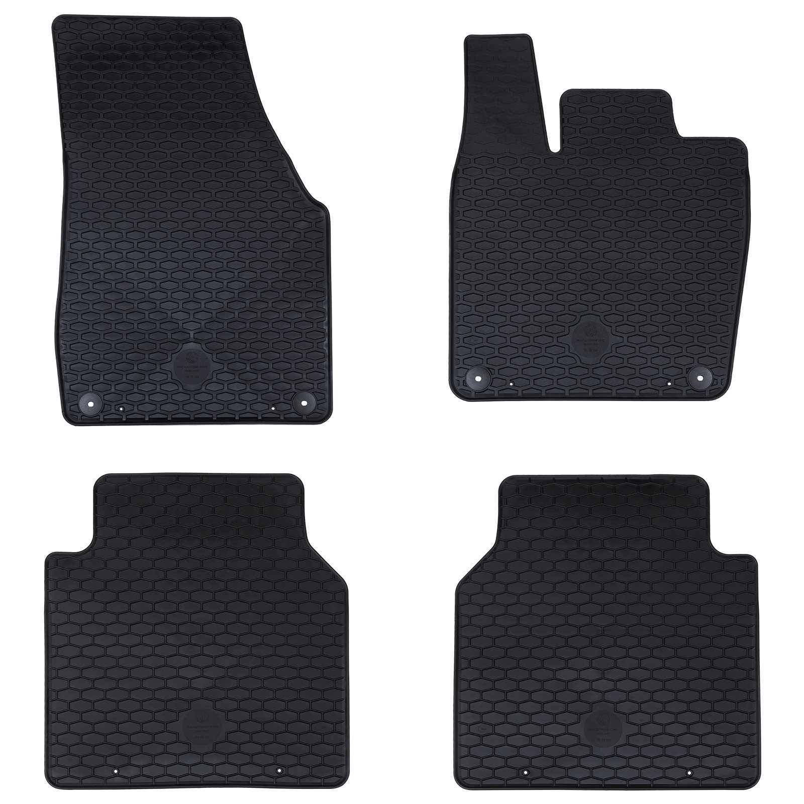 vidaXL Autofußmatte 4 pcs Schwarz Geeignet für VW ID.7 2023- Gummi