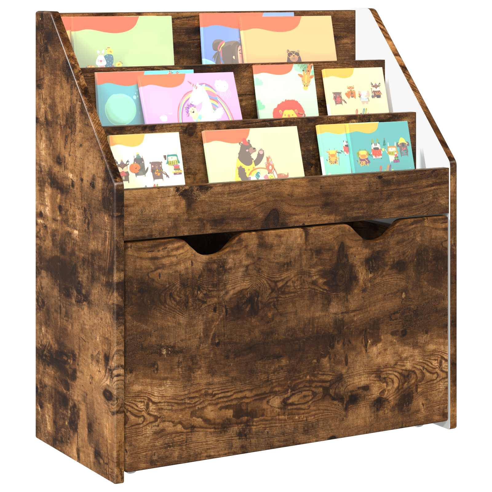 vidaXL Kinderregal Geräucherte Eiche 60 x 29,5 x 69 cm Holzwerkstoff