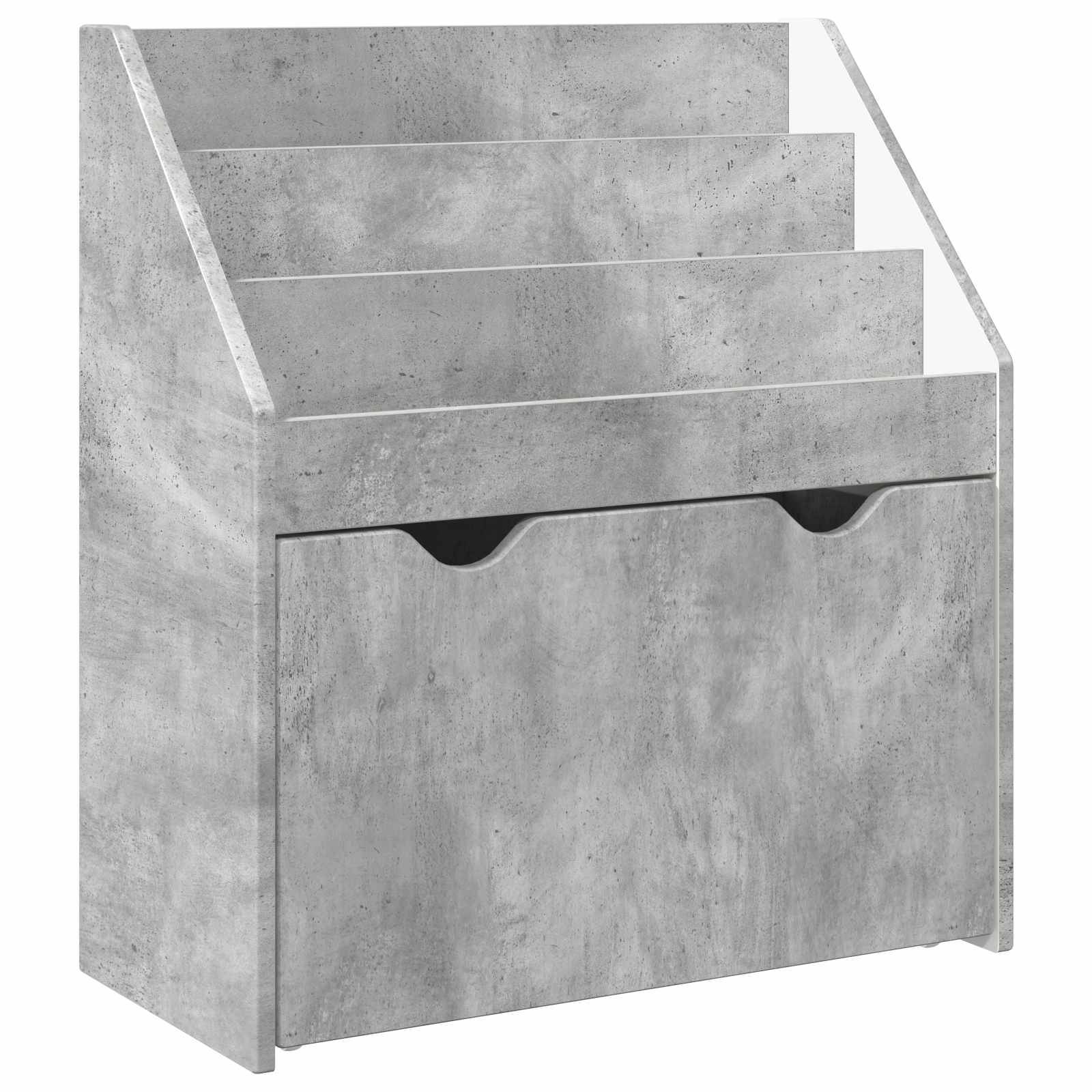 vidaXL Kinderregal Beton Grau 60 x 29,5 x 69 cm Holzwerkstoff