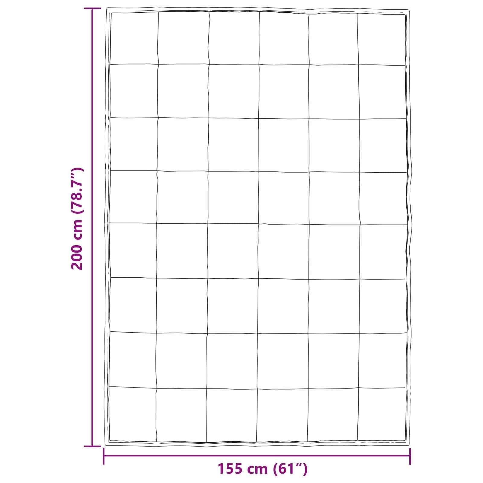 vidaXL Ganzjahresbettdecke Gold 155 x 220 cm Satin und Mikrofaser