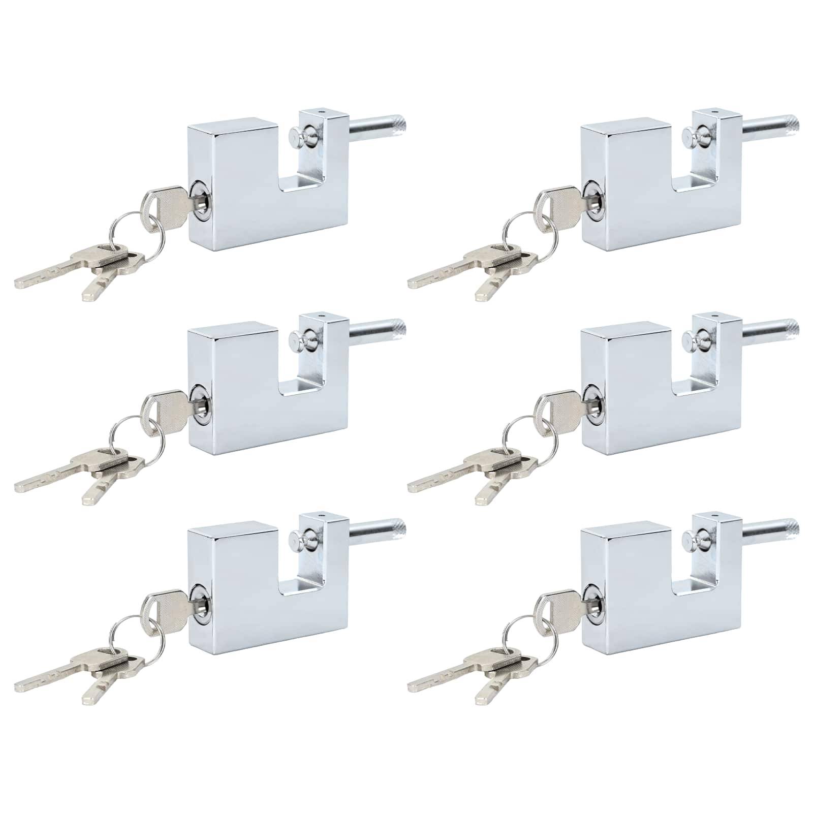 vidaXL Vorhängeschloss 6 pcs Silber Stahl