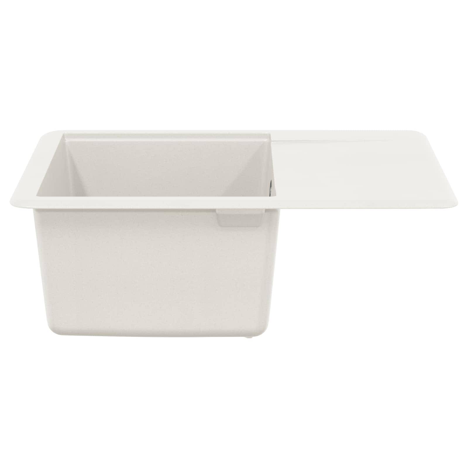 vidaXL Waschbecken Weiß 560 x 460 mm 80% Quarz und 20% Harz