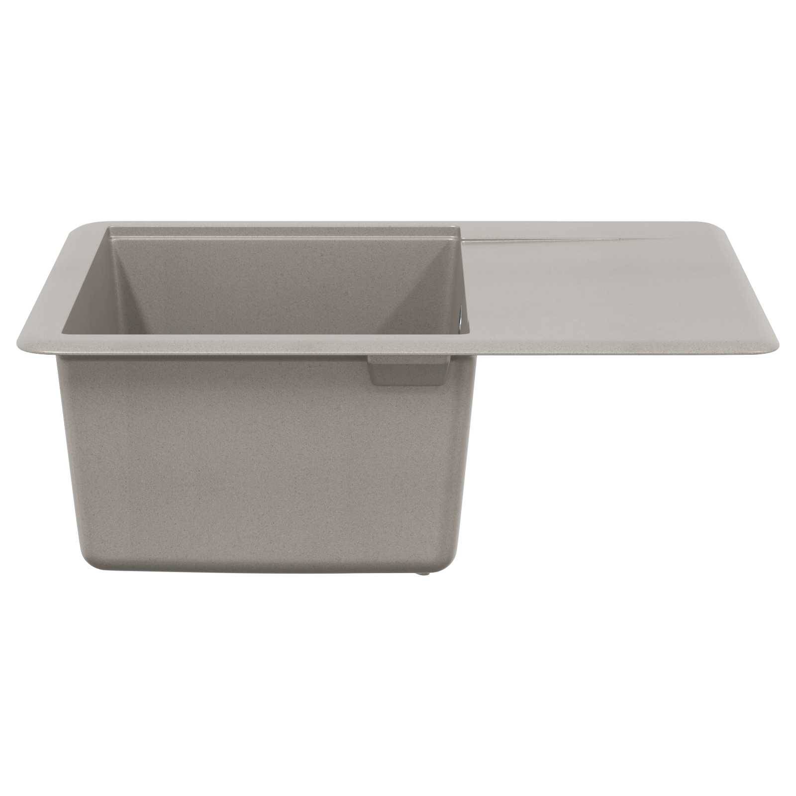 vidaXL Waschbecken Grau 560 x 460 mm 80% Quarz und 20% Harz