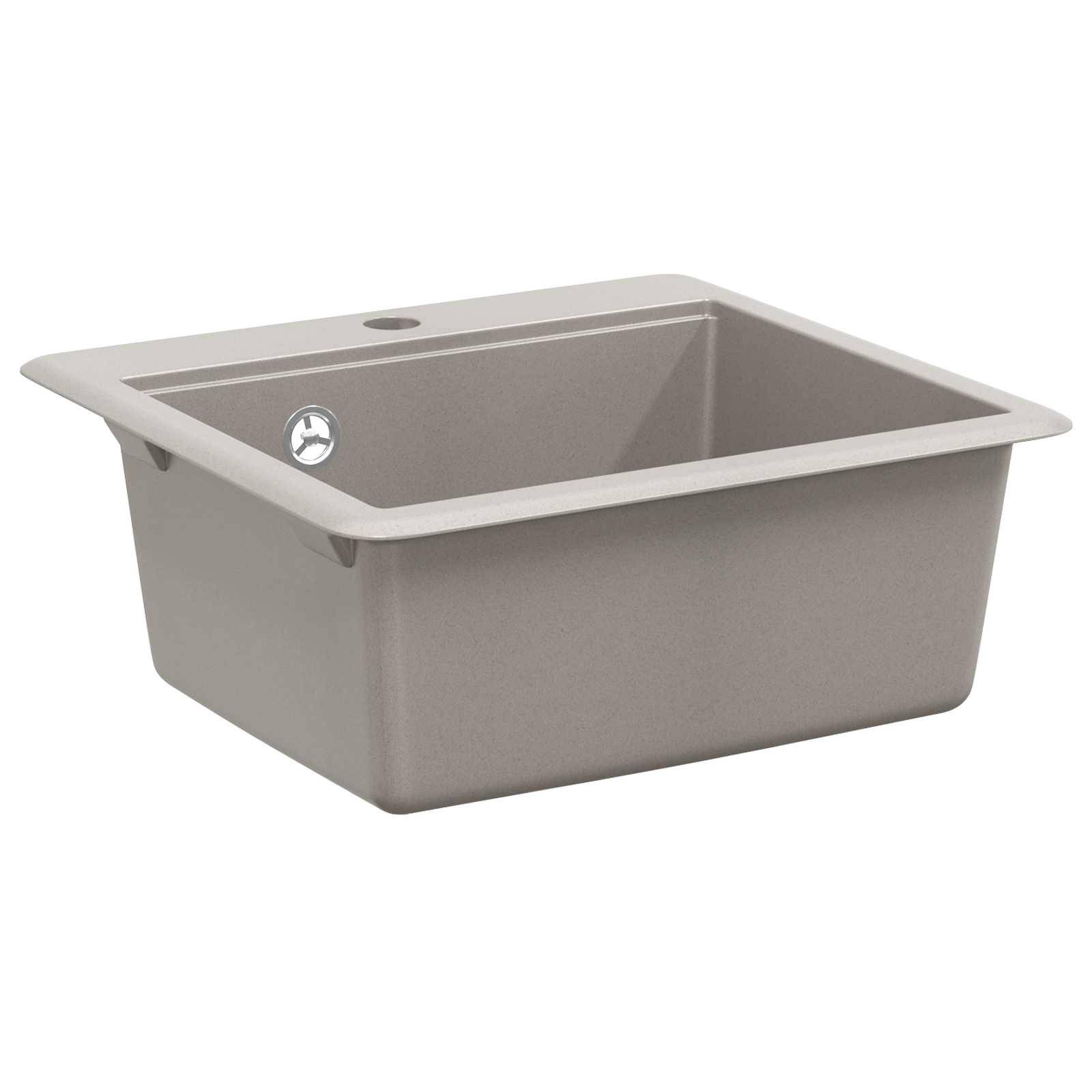 vidaXL Waschbecken Grau 470 x 440 mm Granit