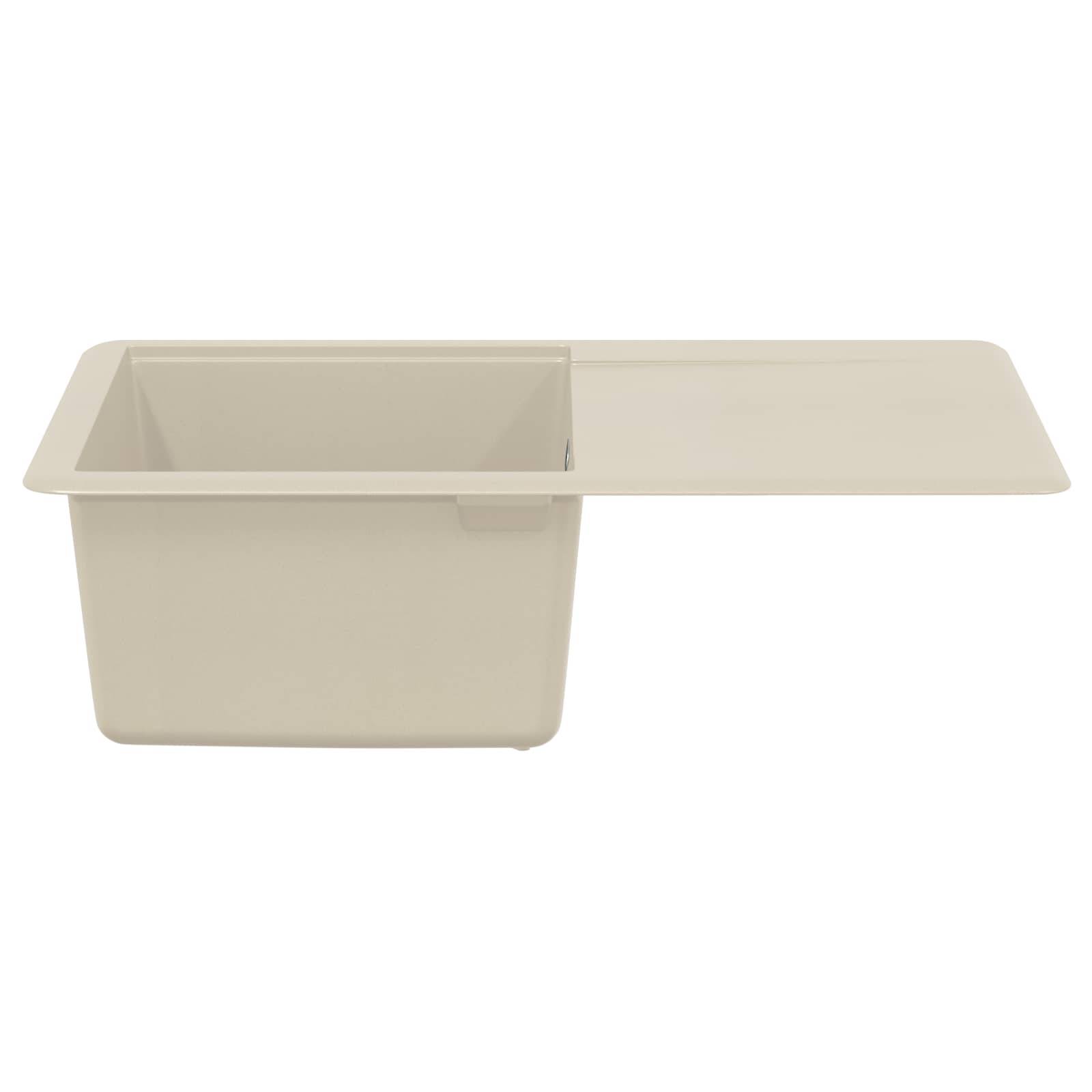 vidaXL Waschbecken Beige 670 x 460 mm 80% Quarz und 20% Harz