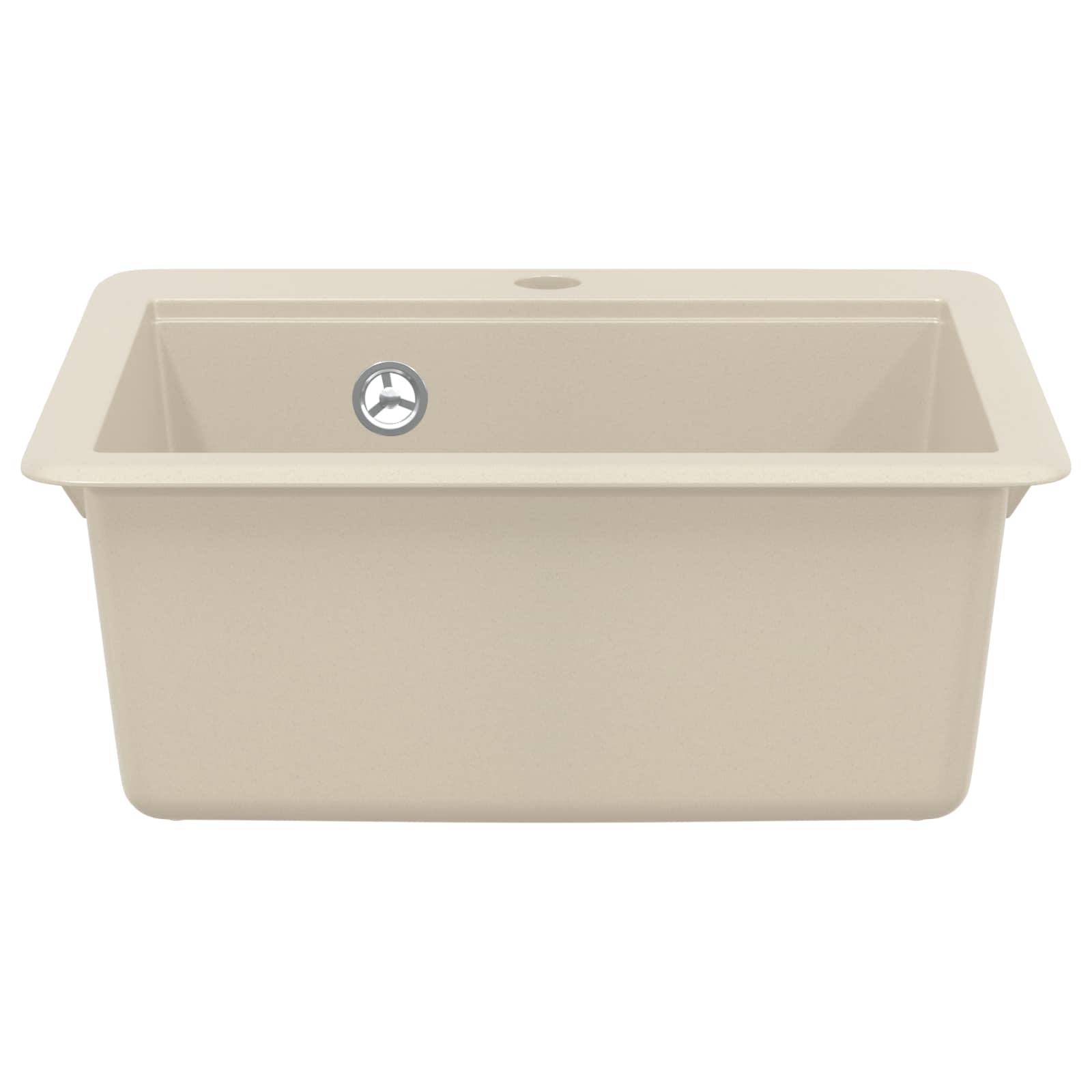 vidaXL Waschbecken Beige 470 x 440 mm Granit