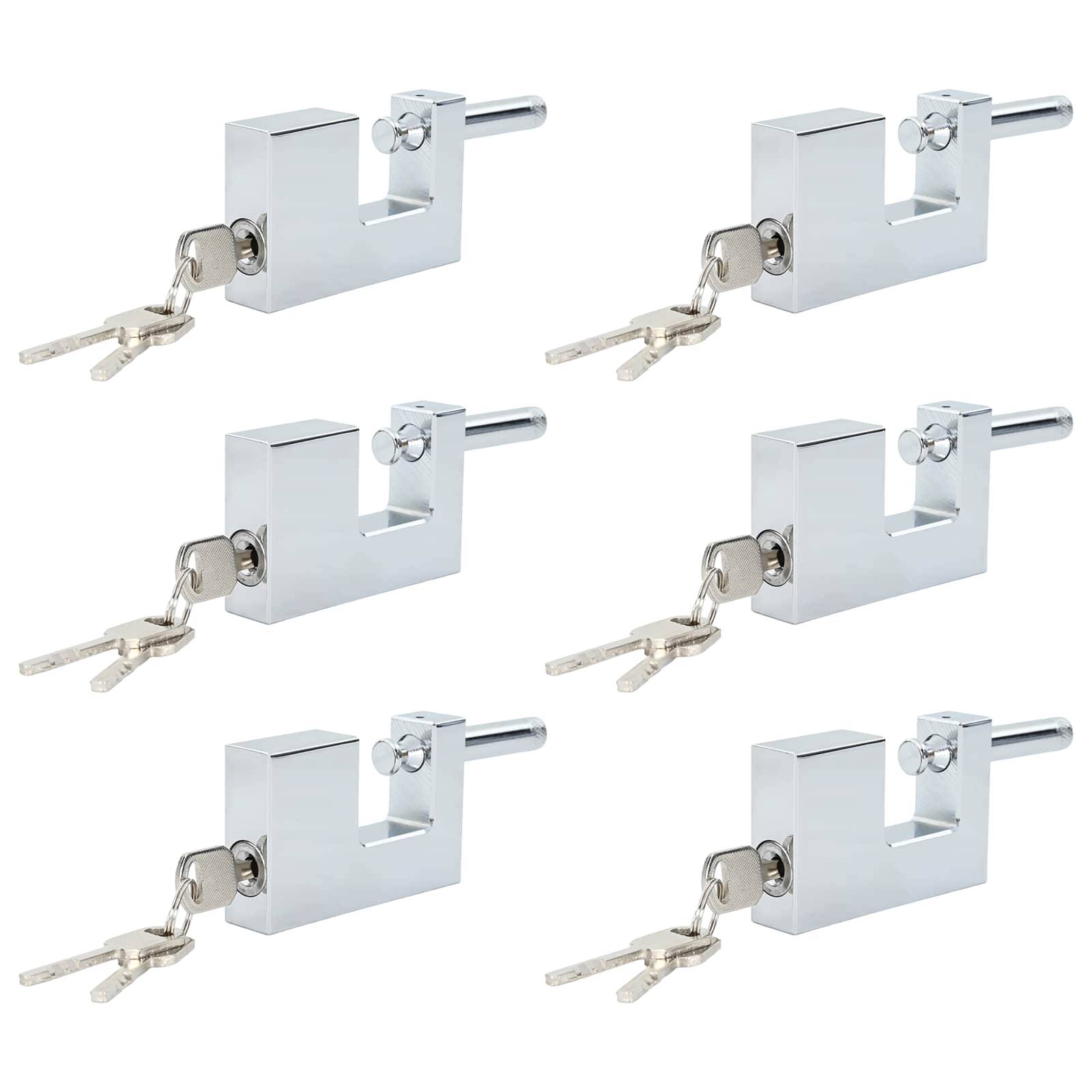 vidaXL Vorhängeschloss 6 pcs Silber Stahl