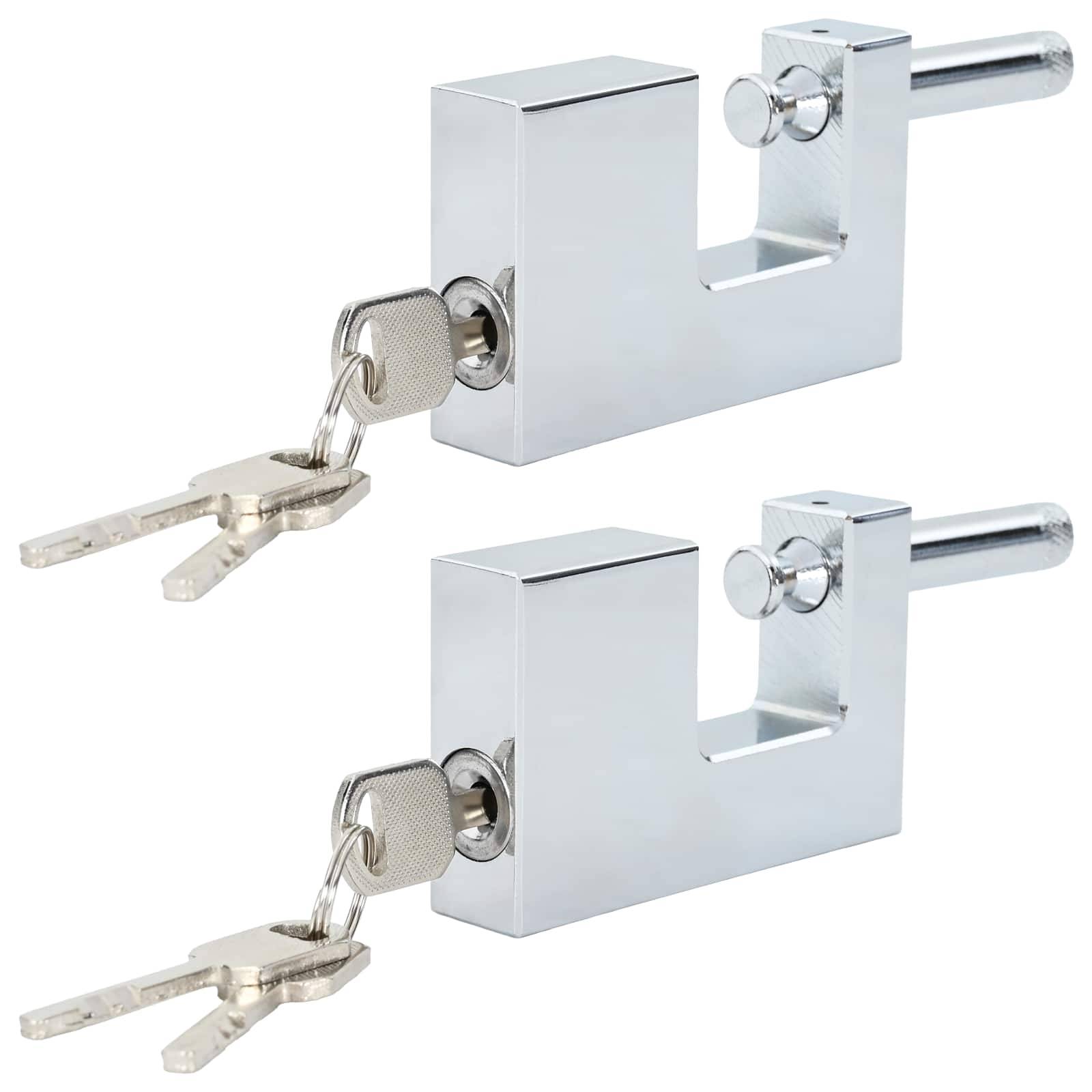 vidaXL Vorhängeschloss 2 pcs Silber Stahl