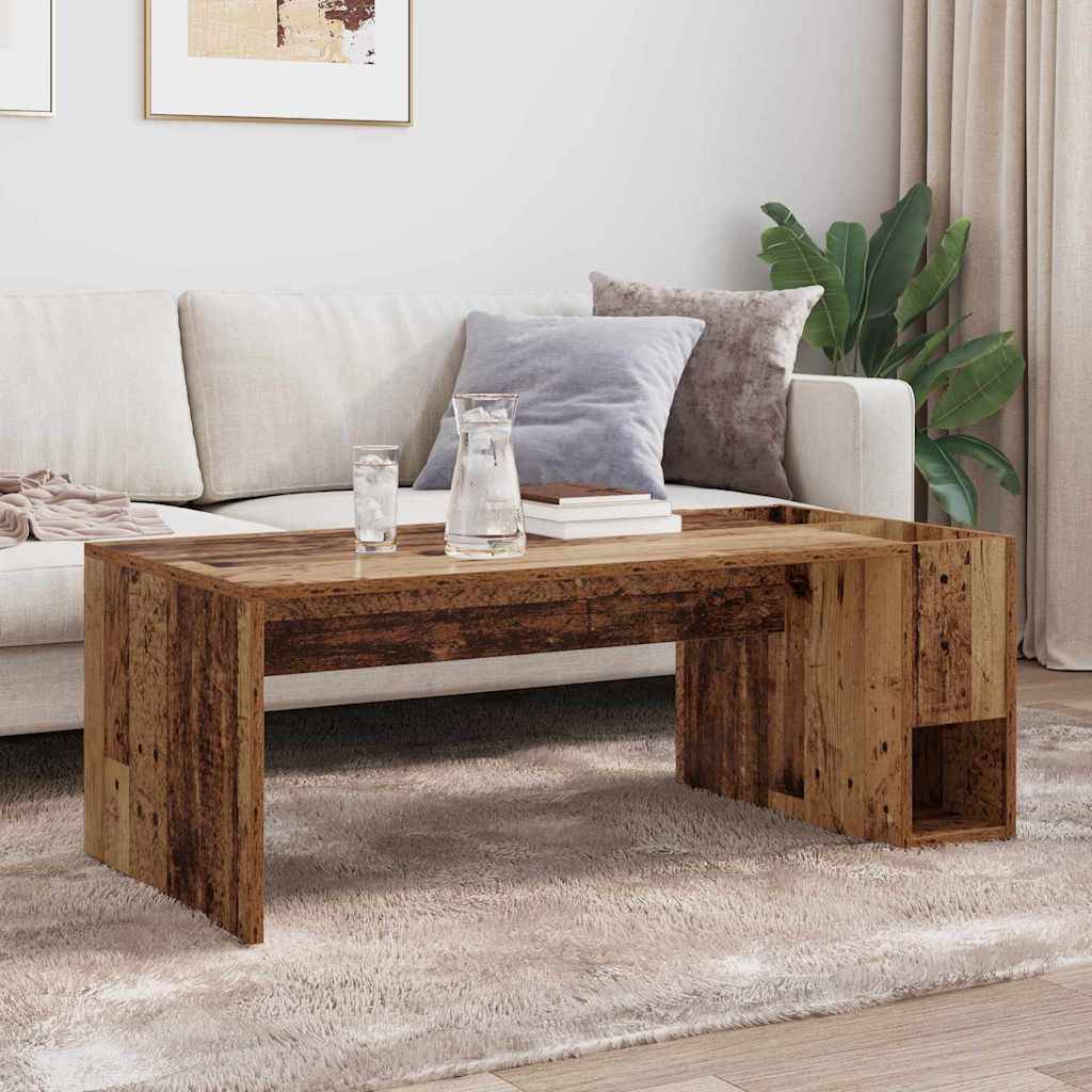vidaXL Couchtisch Altholz 101,5 x 50 x 37 cm Holzwerkstoff
