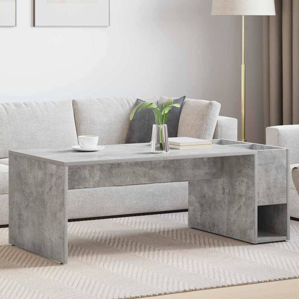 vidaXL Couchtisch Beton Grau 101,5 x 50 x 37 cm Holzwerkstoff